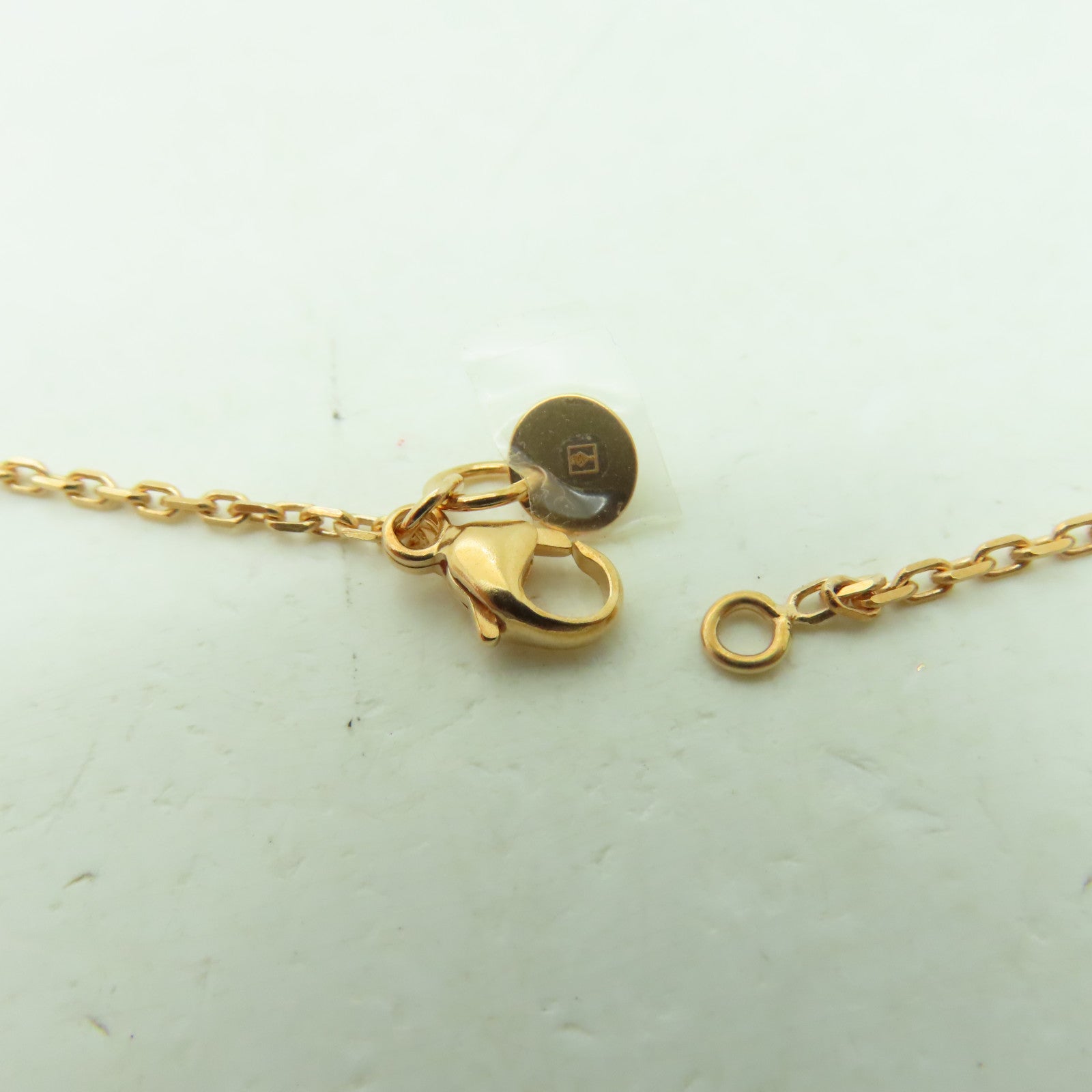 HERMES Swift皮革/金屬As De Coeur Necklace項鍊啡色/金色