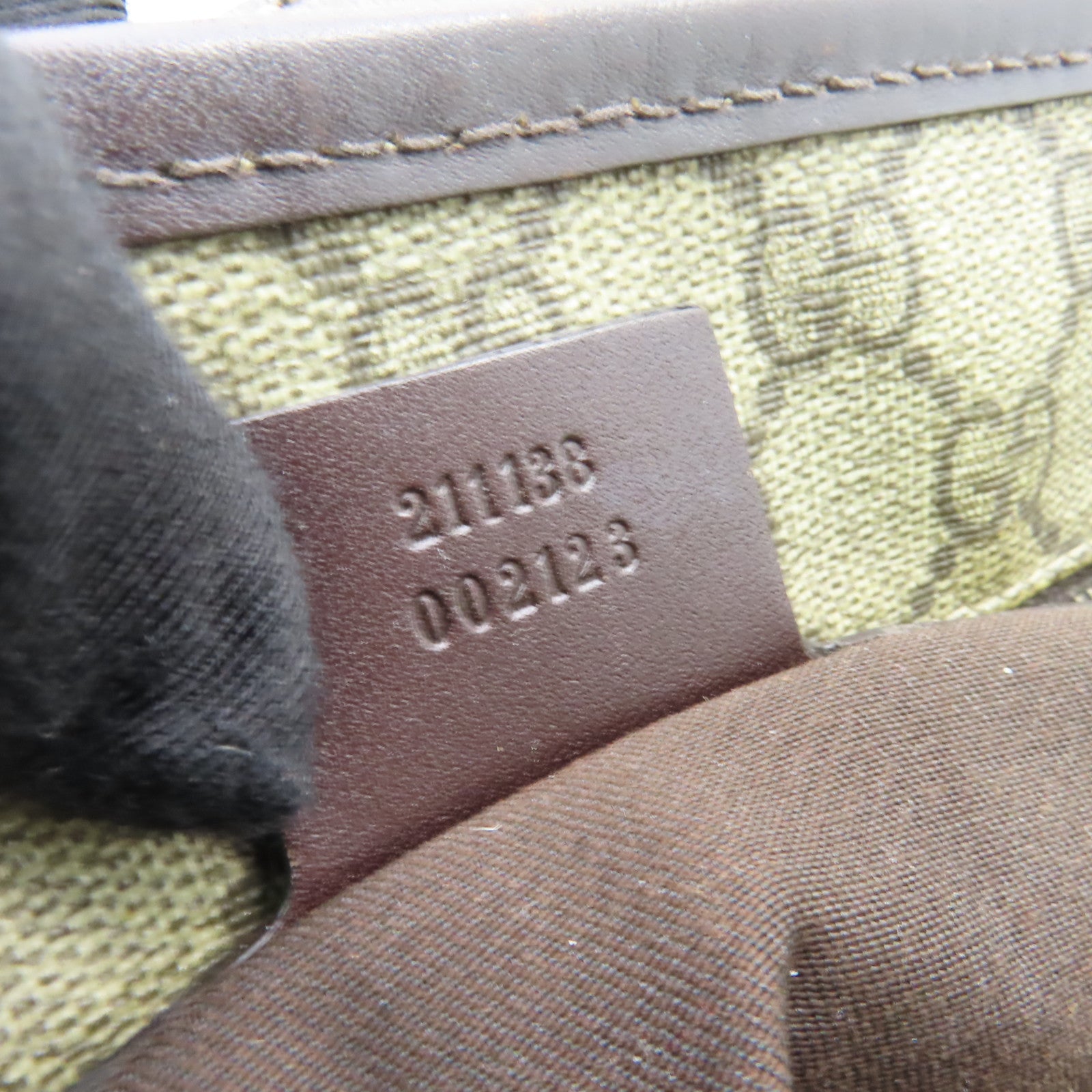GUCCI 塗層帆布Tote Bag銀扣手挽袋啡色