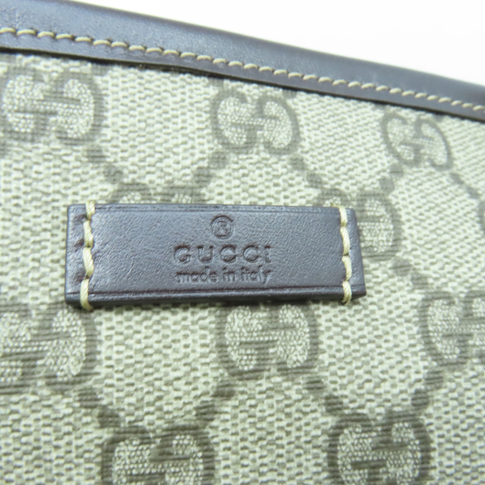 GUCCI 塗層帆布Tote Bag金扣手挽袋啡色