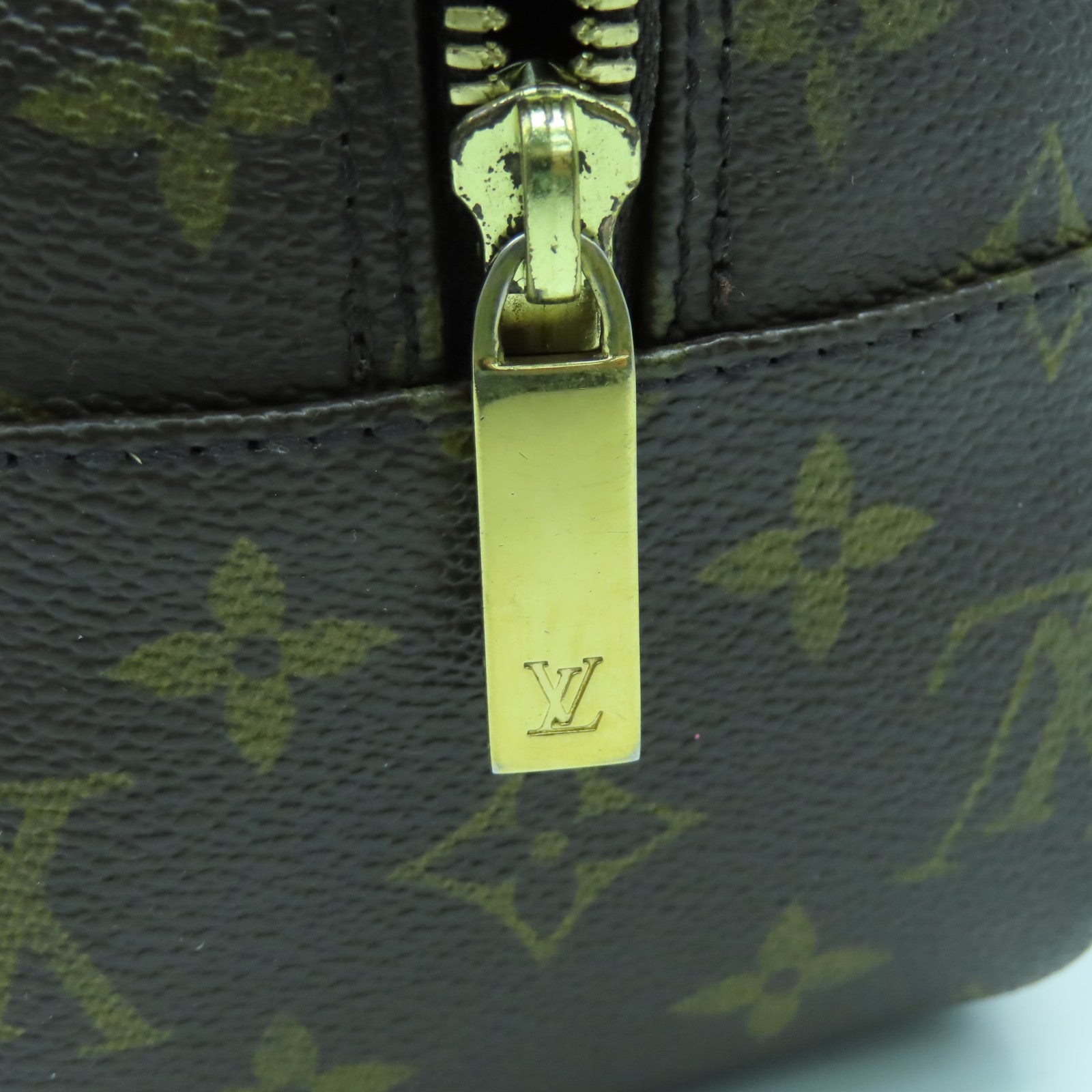 LOUIS VUITTON Monogram Cite MM金扣手挽袋啡色