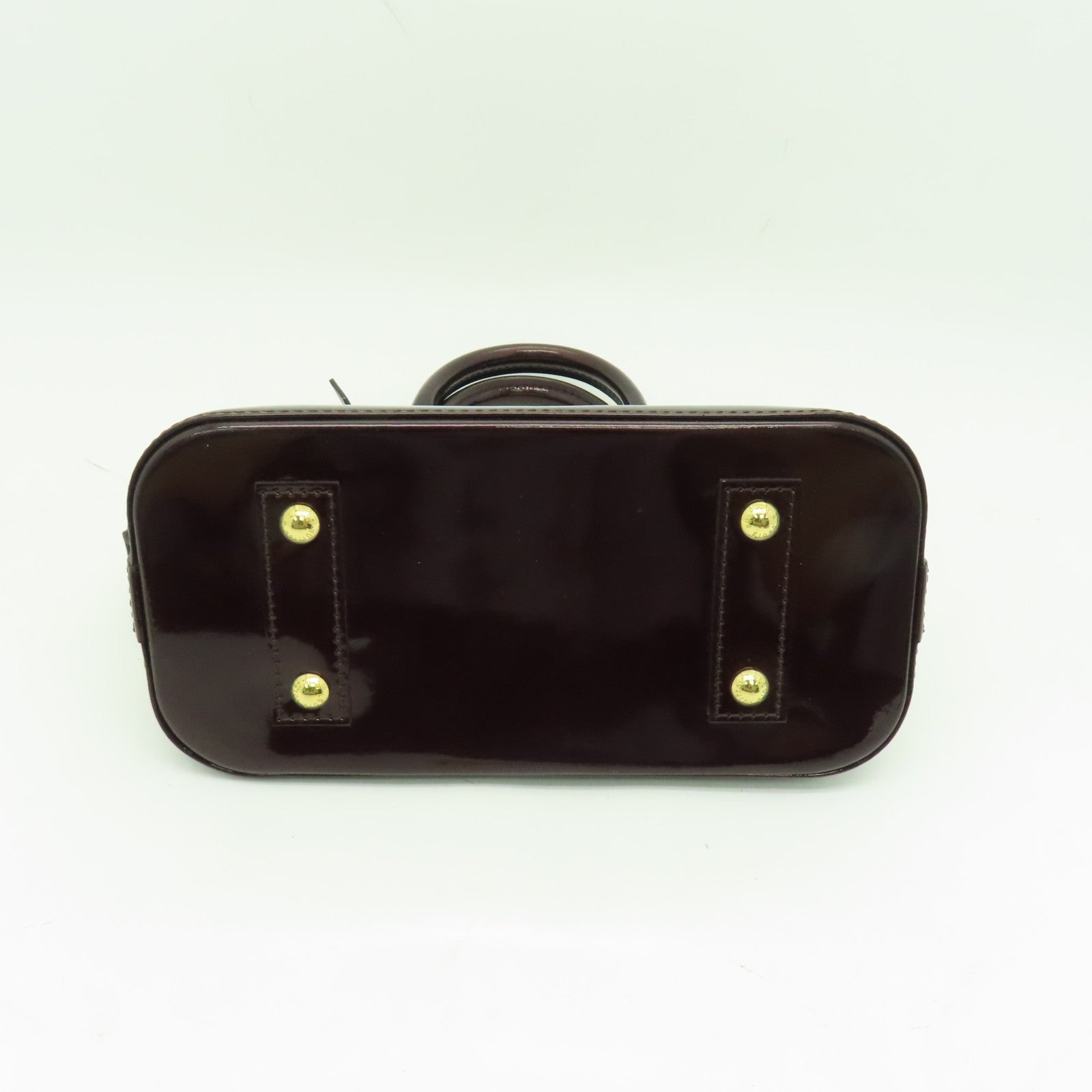 LOUIS VUITTON Monogram Vernis Alma BB gold buckle shoulder shoulder dual-purpose bag wine red
