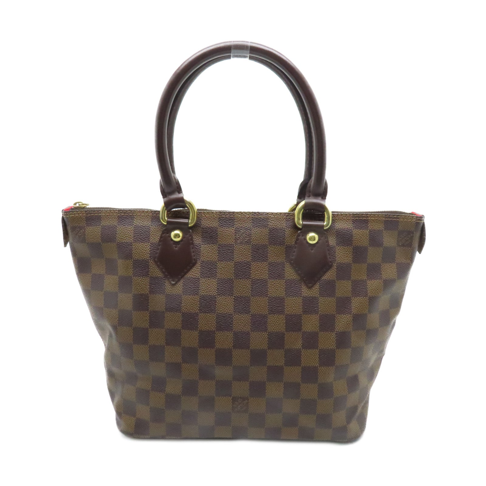 LOUIS VUITTON Damier Saleya PM金扣手挽袋啡色