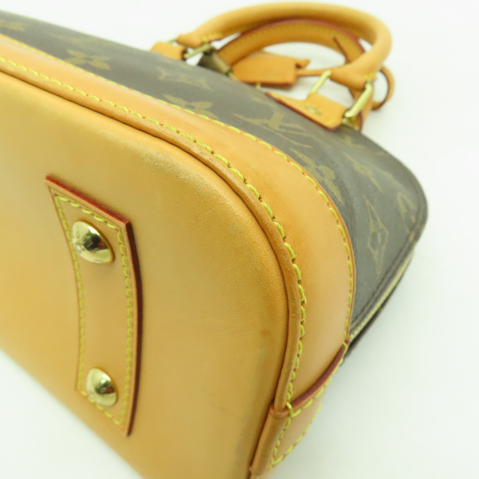 LOUIS VUITTON Monogram Alma BB金扣手挽肩背兩用袋啡色