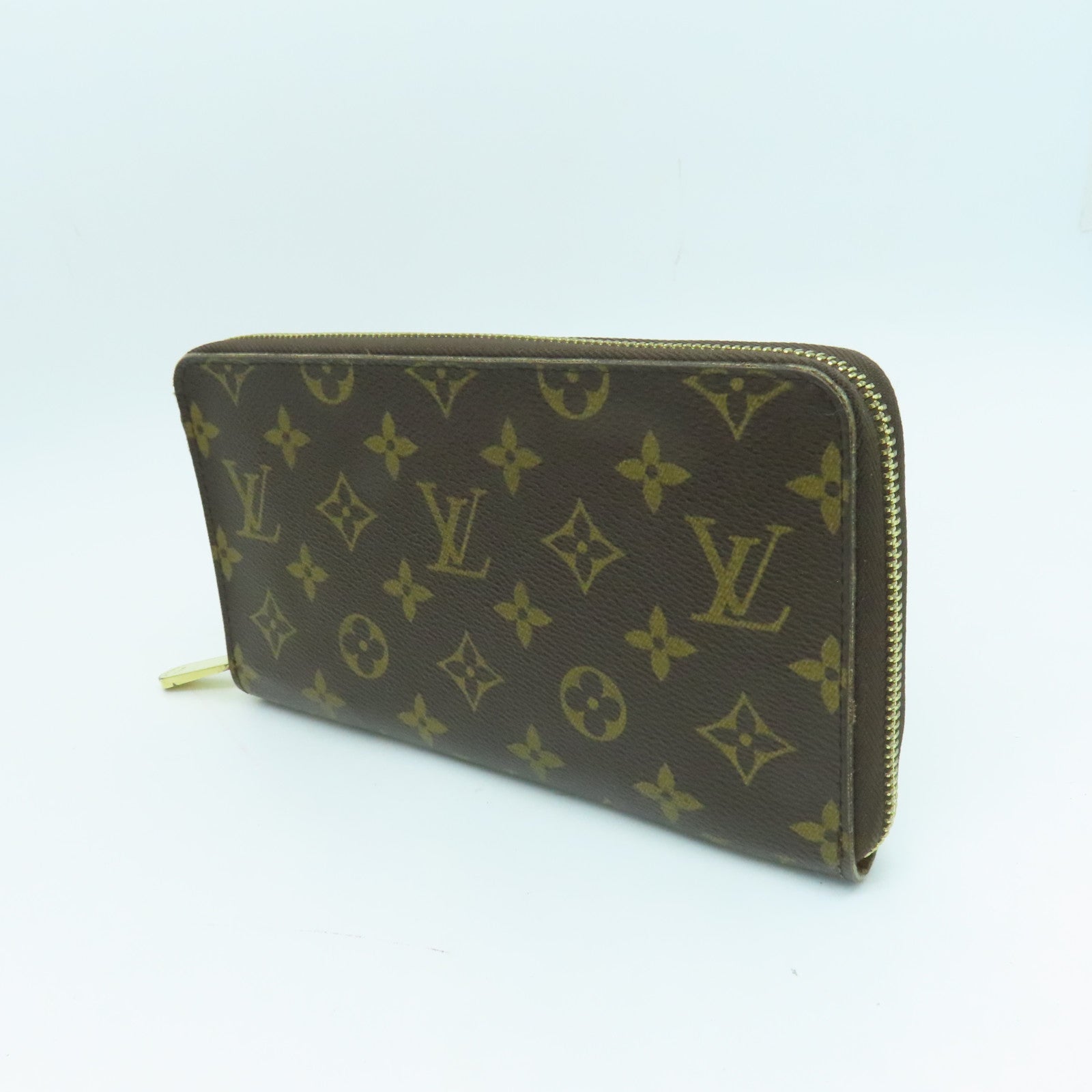 LOUIS VUITTON Monogram Zippy Long Wallet长钱包金扣啡色