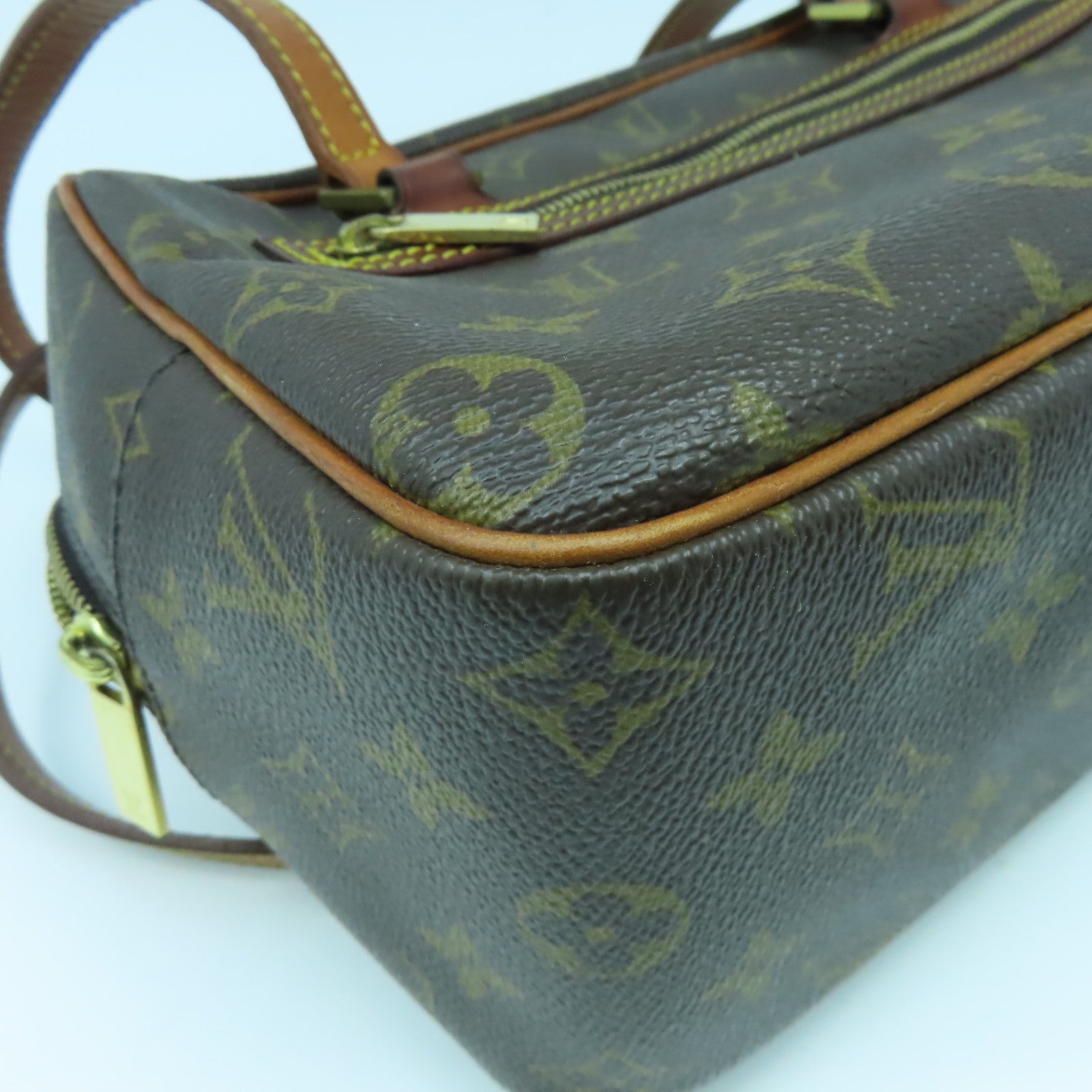 LOUIS VUITTON Monogram Cite MM金扣手挽袋啡色