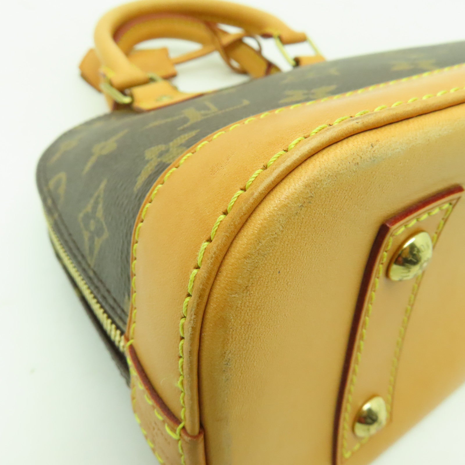 LOUIS VUITTON Monogram Alma BB金扣手挽肩背兩用袋啡色