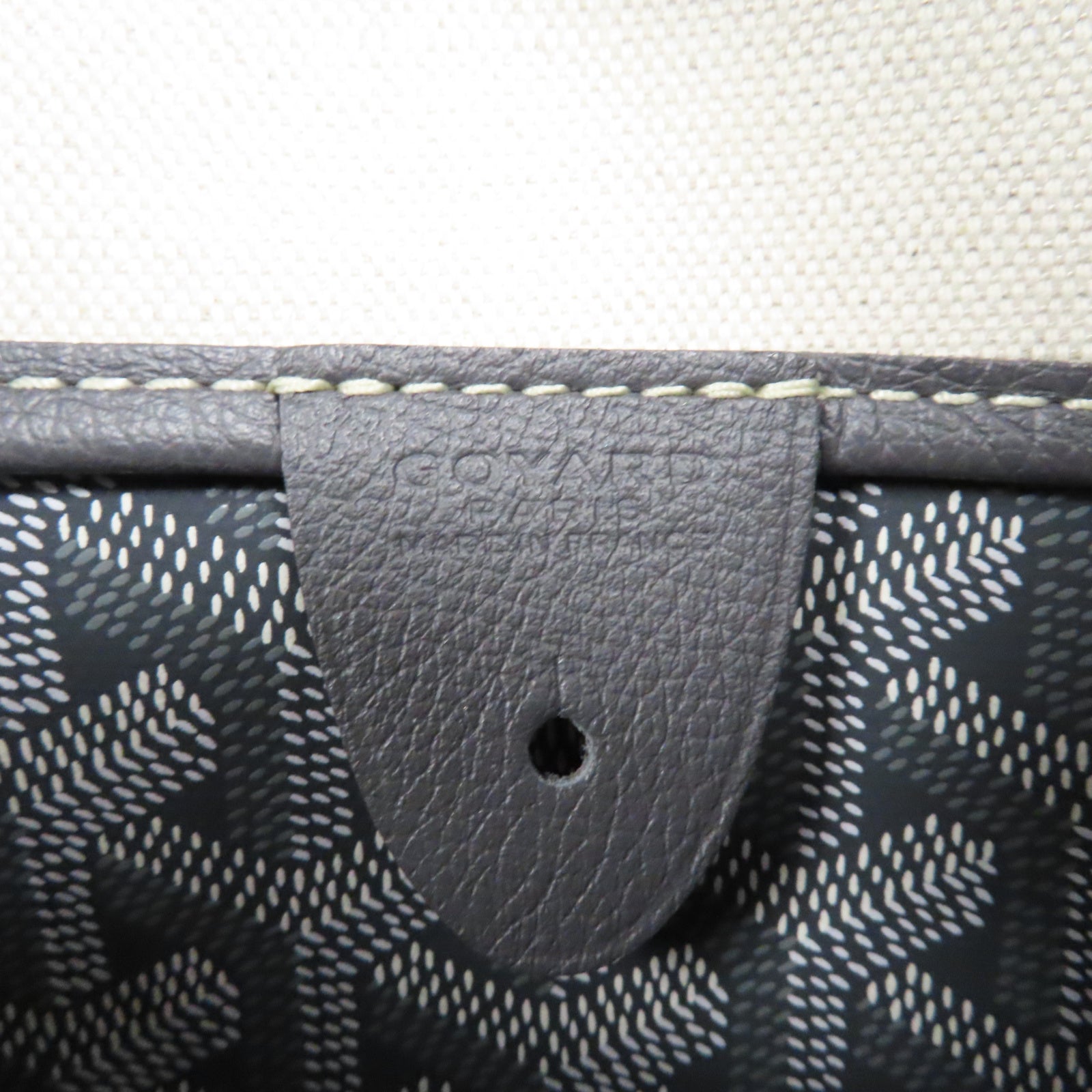 GOYARD 塗層帆布Tote Bag銀扣肩背袋灰色