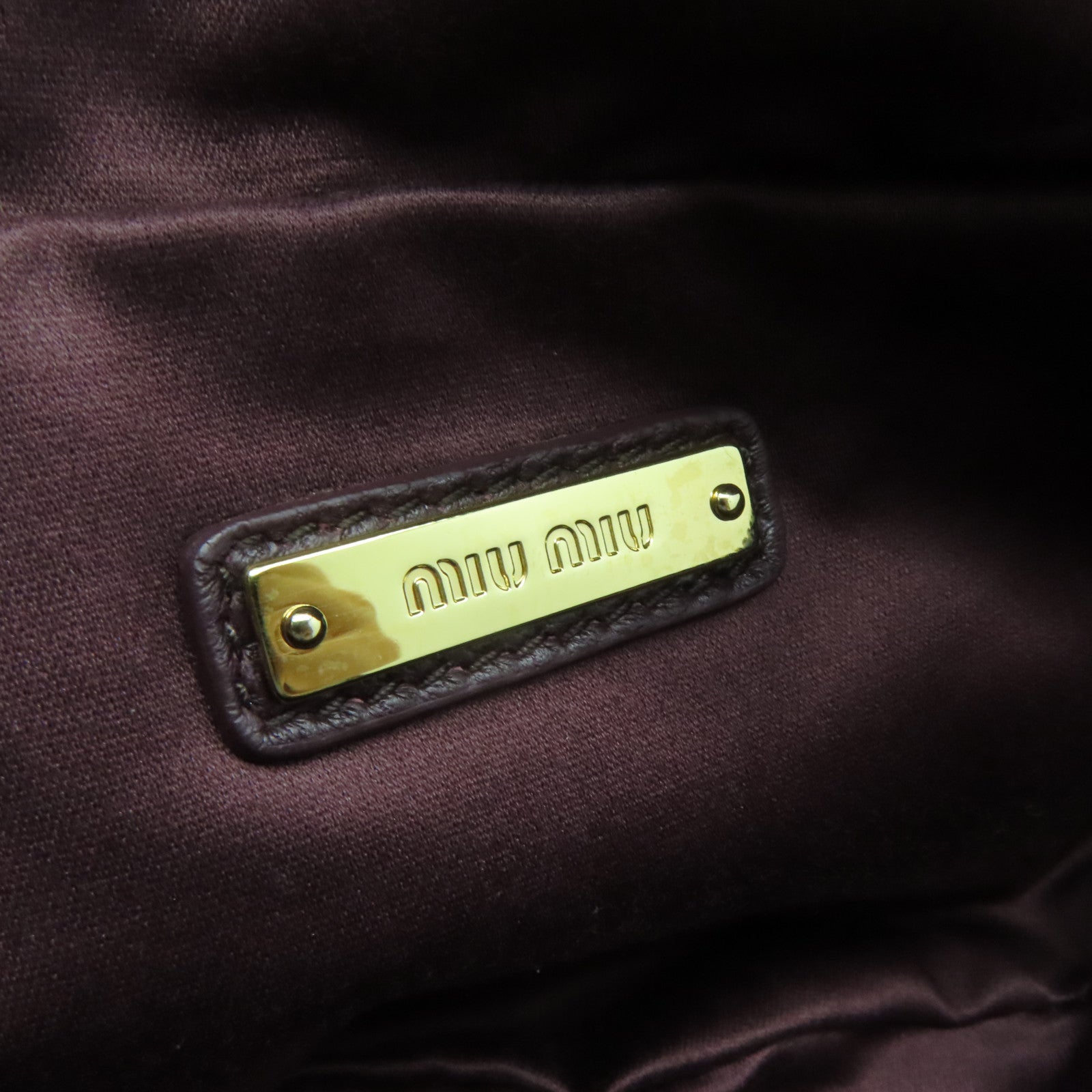 Miu Miu 天鵝絨Waist Bag金扣腰包酒紅色