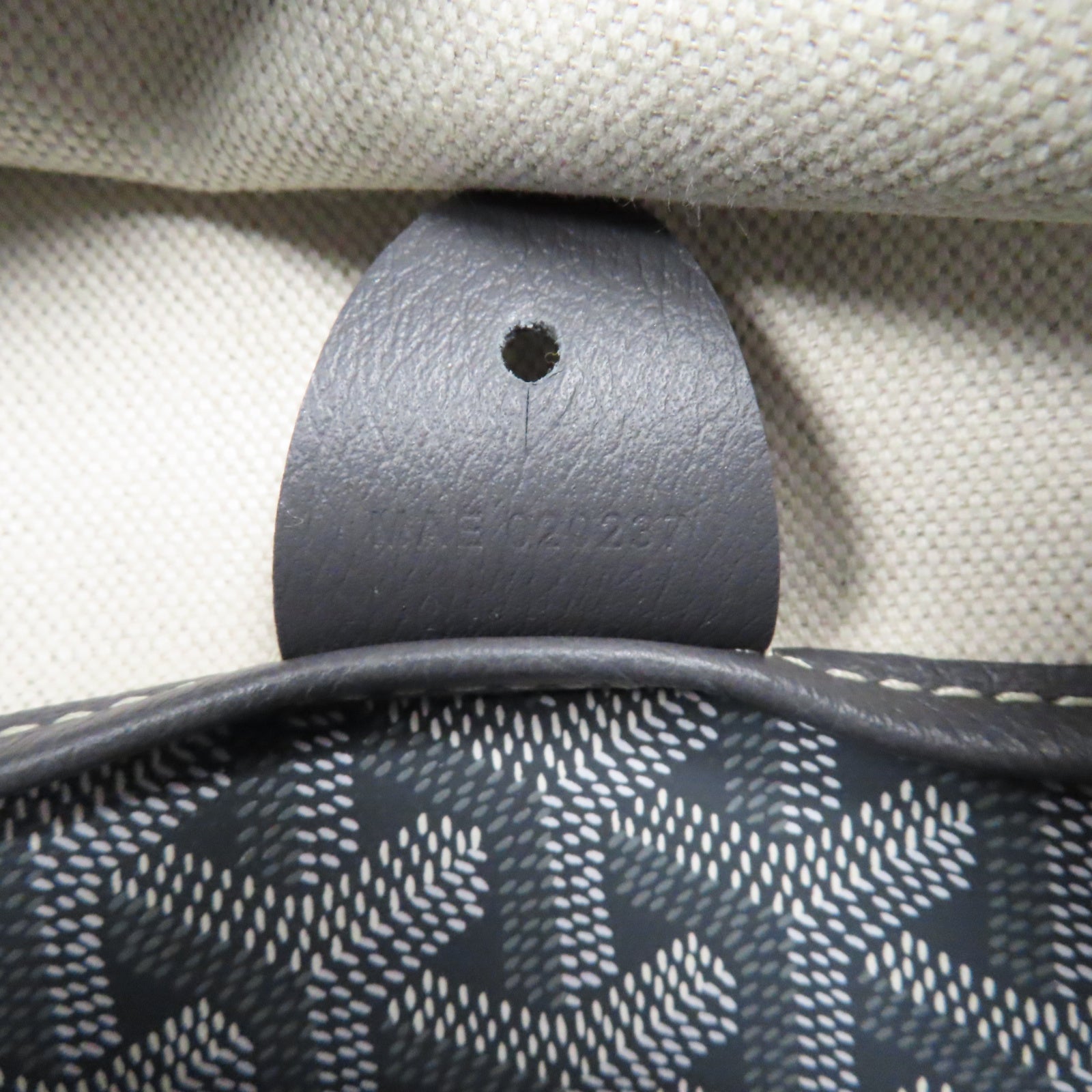 GOYARD 塗層帆布Tote Bag銀扣肩背袋灰色