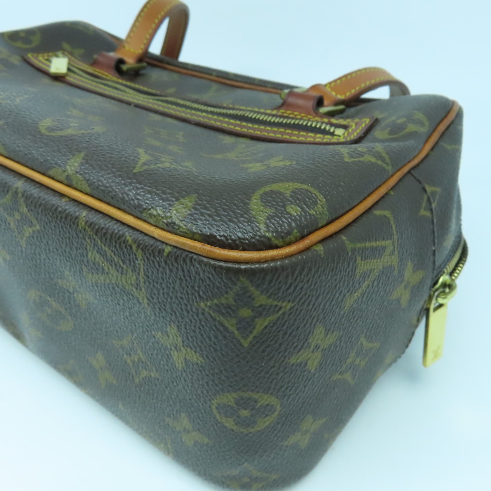 LOUIS VUITTON Monogram Cite MM金扣手挽袋啡色