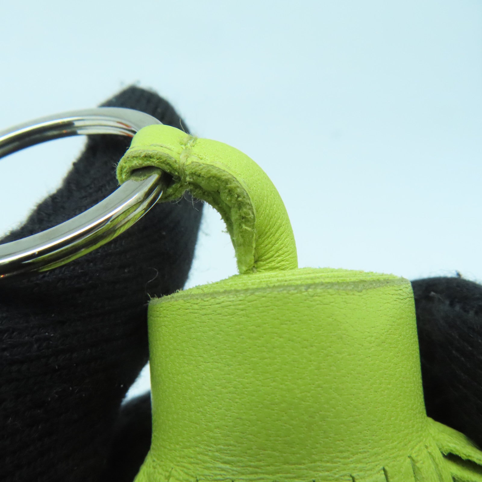 HERMES Swift Leather Carmen Charm / Keychain Yellow