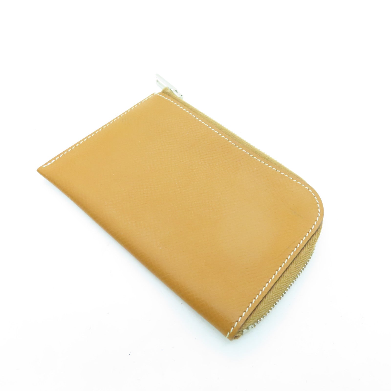 HERMES Epsom皮革Remix Duo Chimeres Wallet銀扣錢包啡色