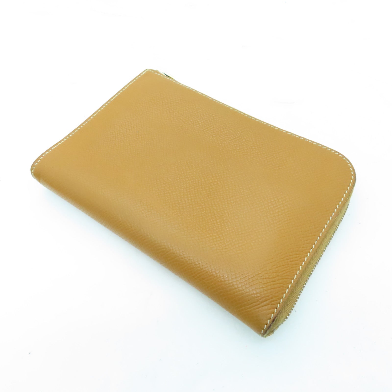 HERMES Epsom皮革Remix Duo Chimeres Wallet銀扣錢包啡色