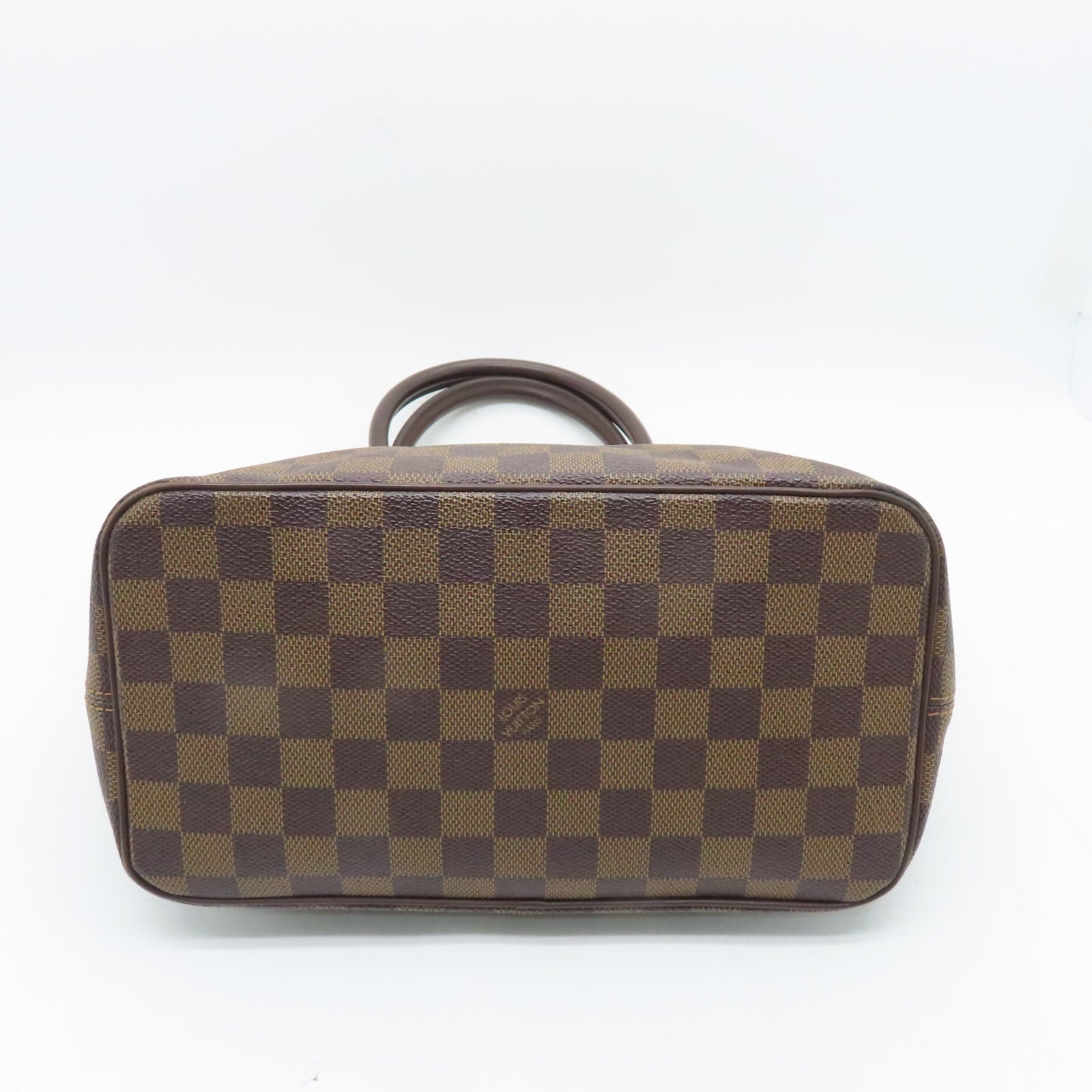 LOUIS VUITTON Damier Saleya PM金扣手挽袋啡色