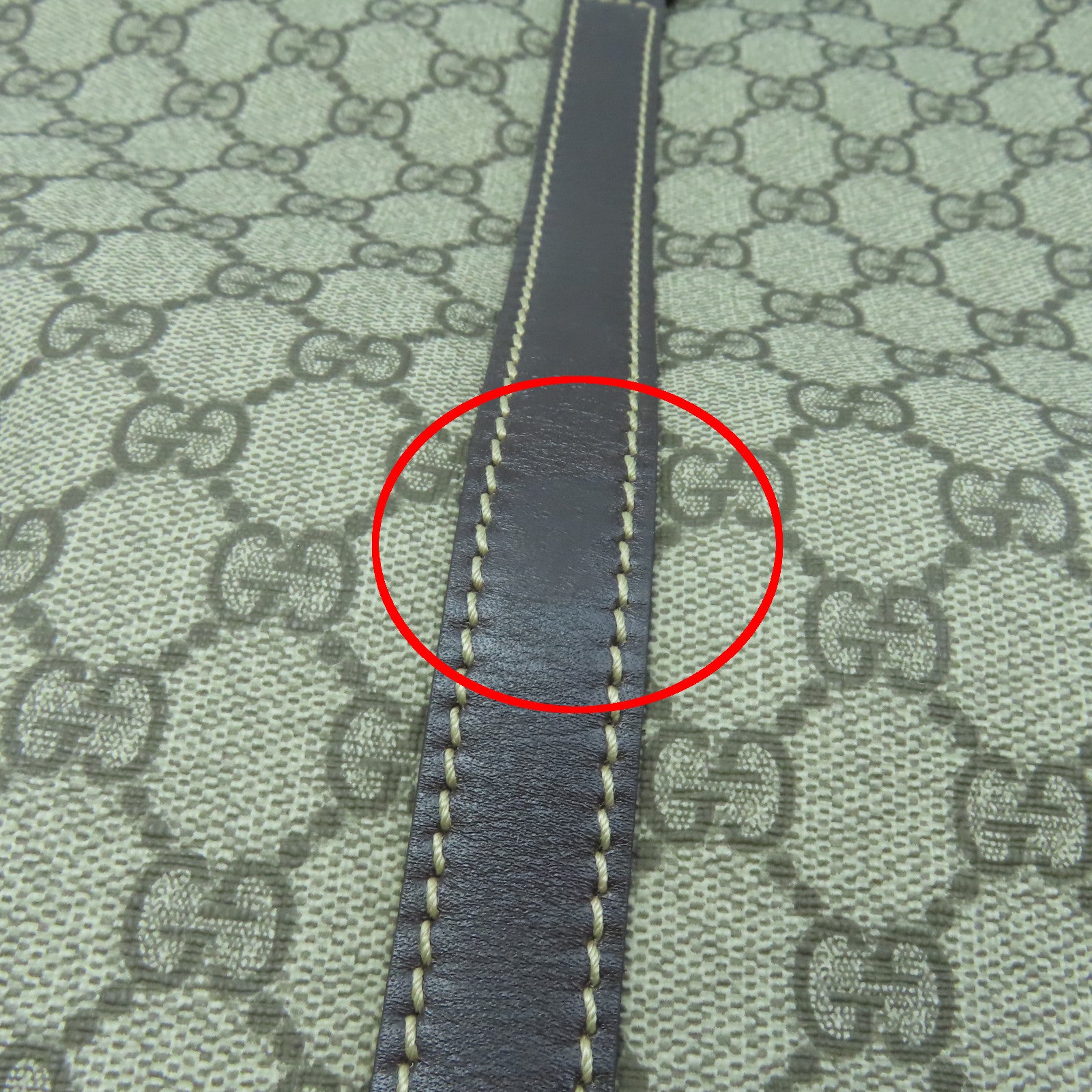 GUCCI 塗層帆布Tote Bag金扣手挽袋啡色