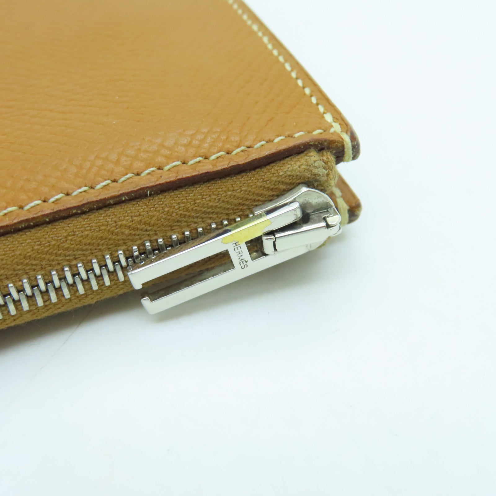 HERMES Epsom皮革Remix Duo Chimeres Wallet銀扣錢包啡色