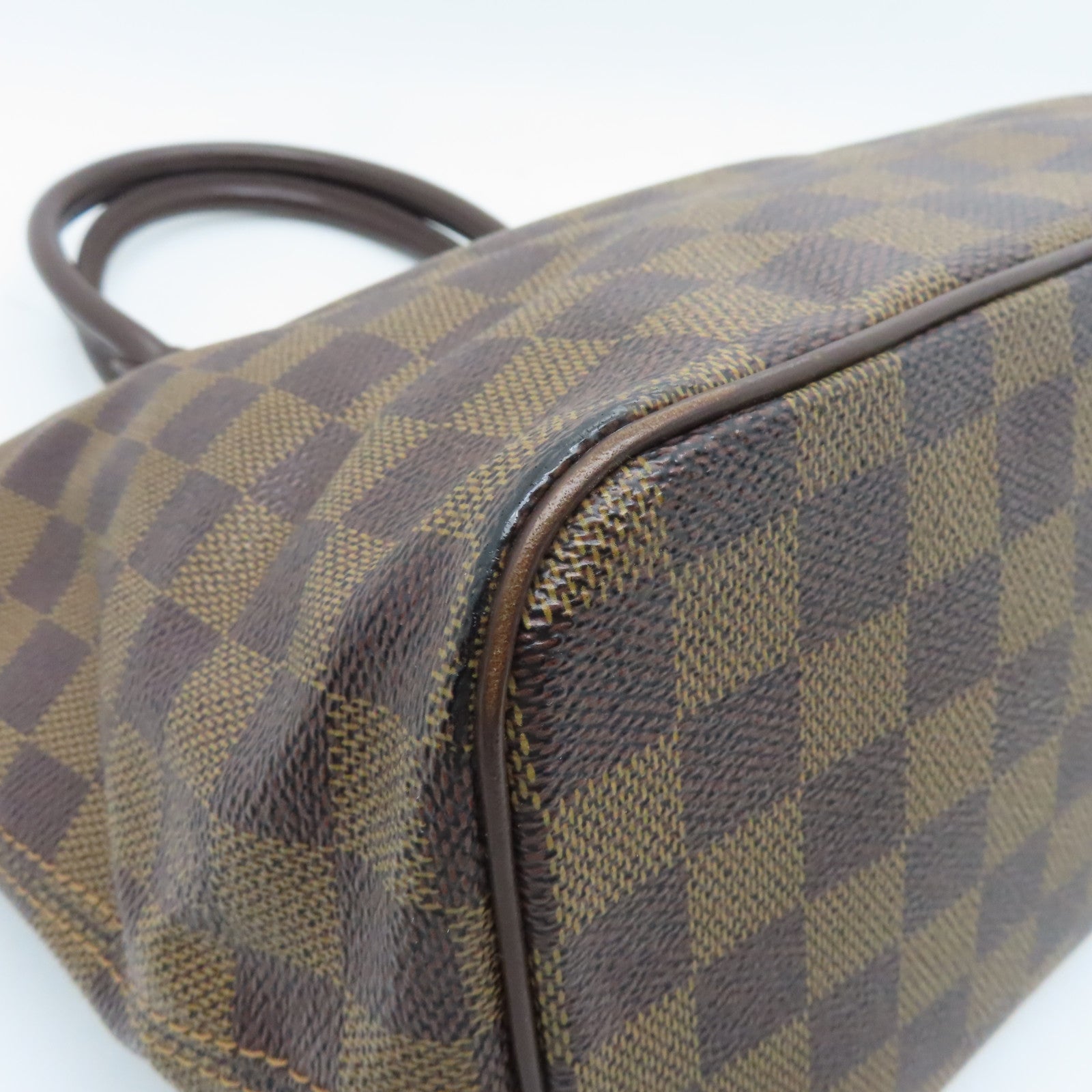 LOUIS VUITTON Damier Saleya PM金扣手挽袋啡色