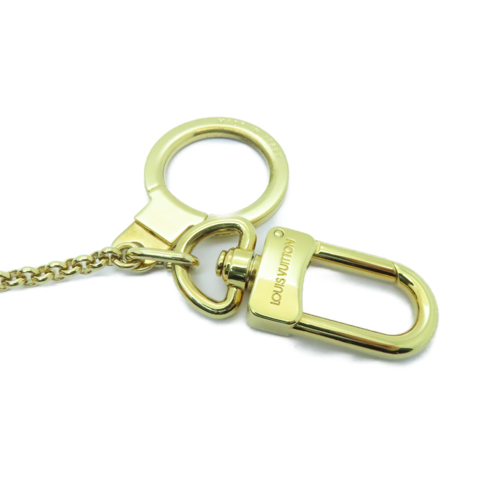 LOUIS VUITTON PVC/Metal Key Ring金扣鎖匙扣橙色/白色