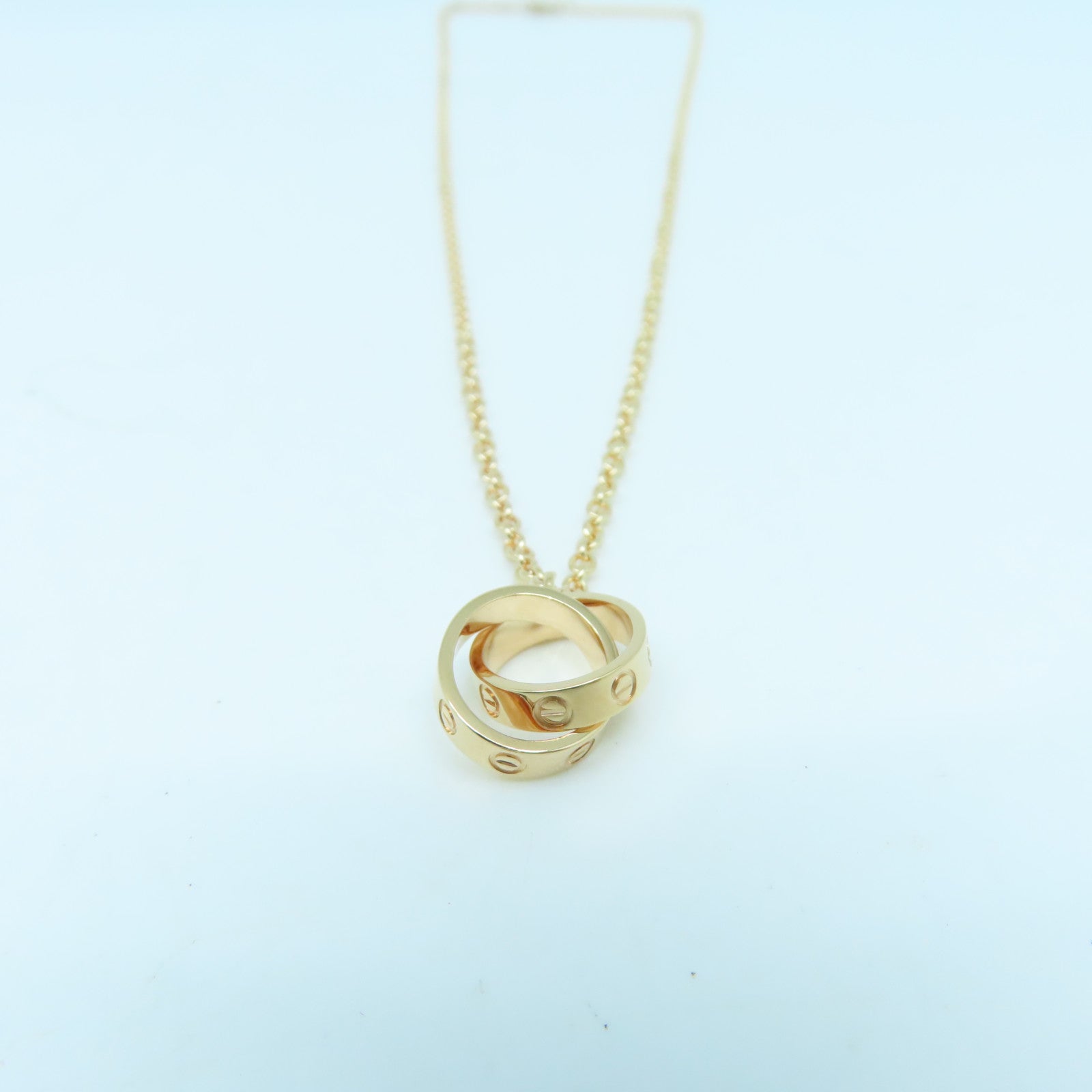 CARTIER 18K玫瑰金Mini Love Necklace項鍊