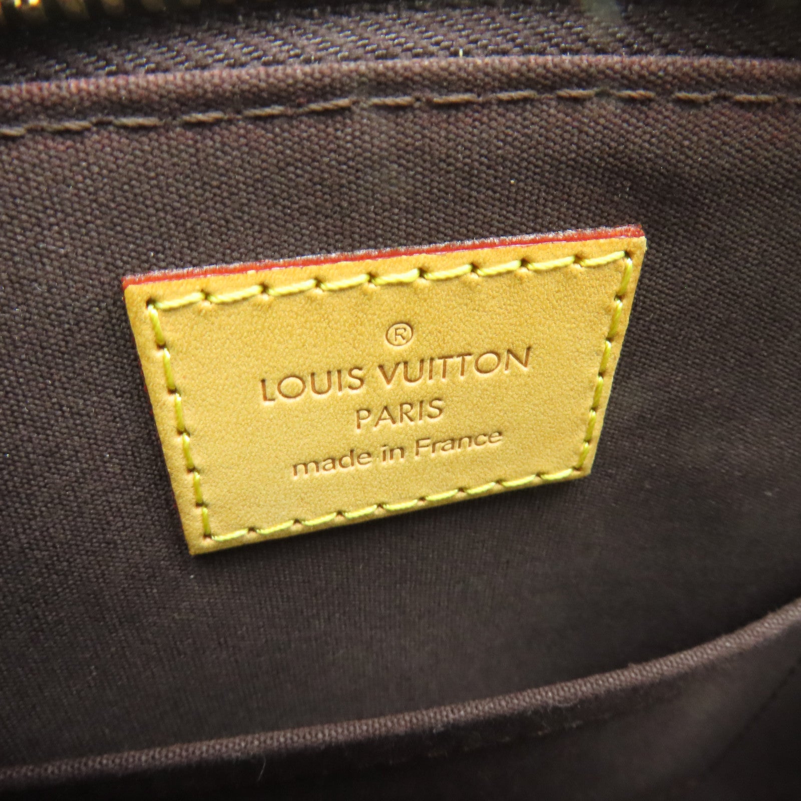 LOUIS VUITTON Monogram Vernis Alma BB gold buckle shoulder shoulder dual-purpose bag wine red
