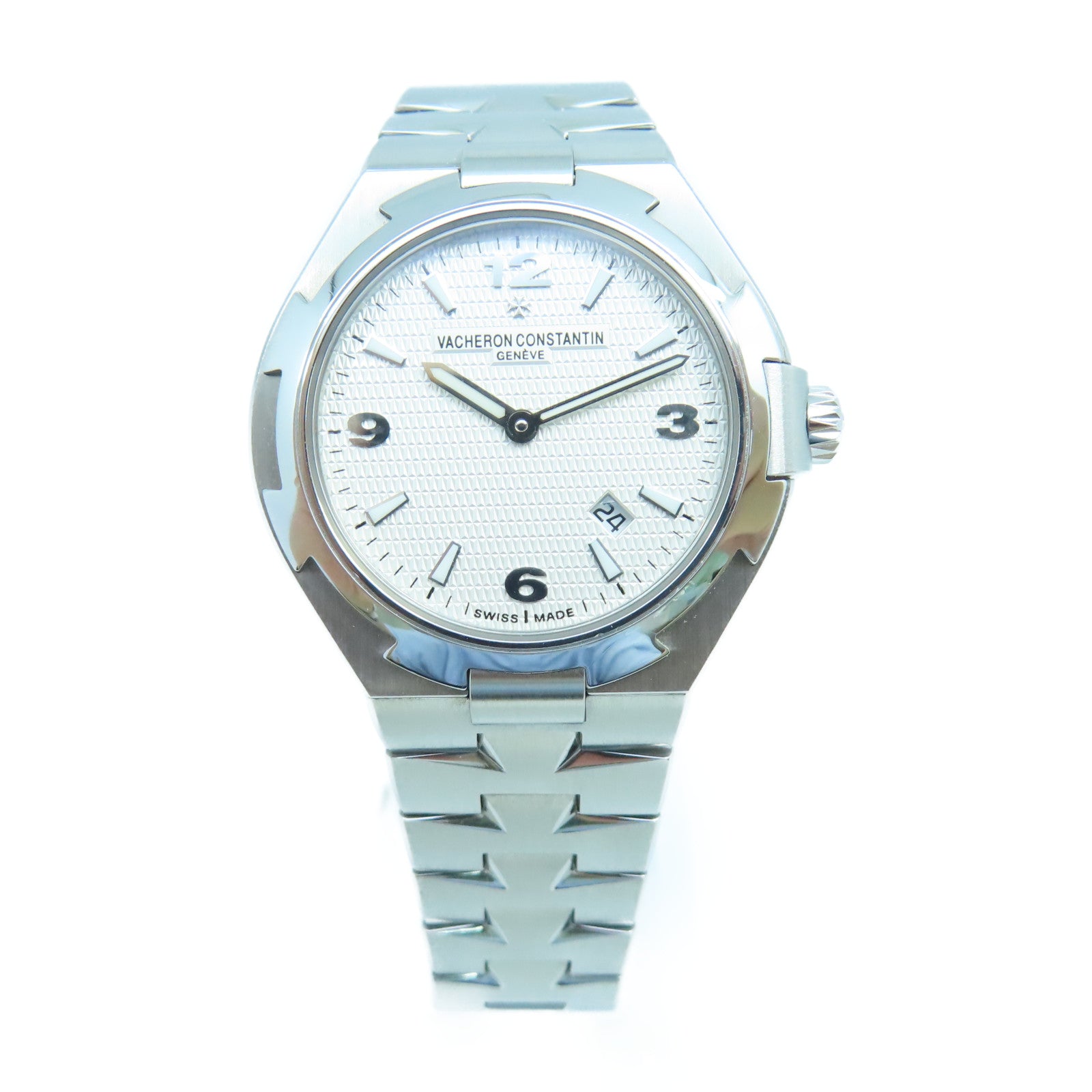 VACHERON CONSTANTIN Overseas不鏽鋼手錶石英機芯白色