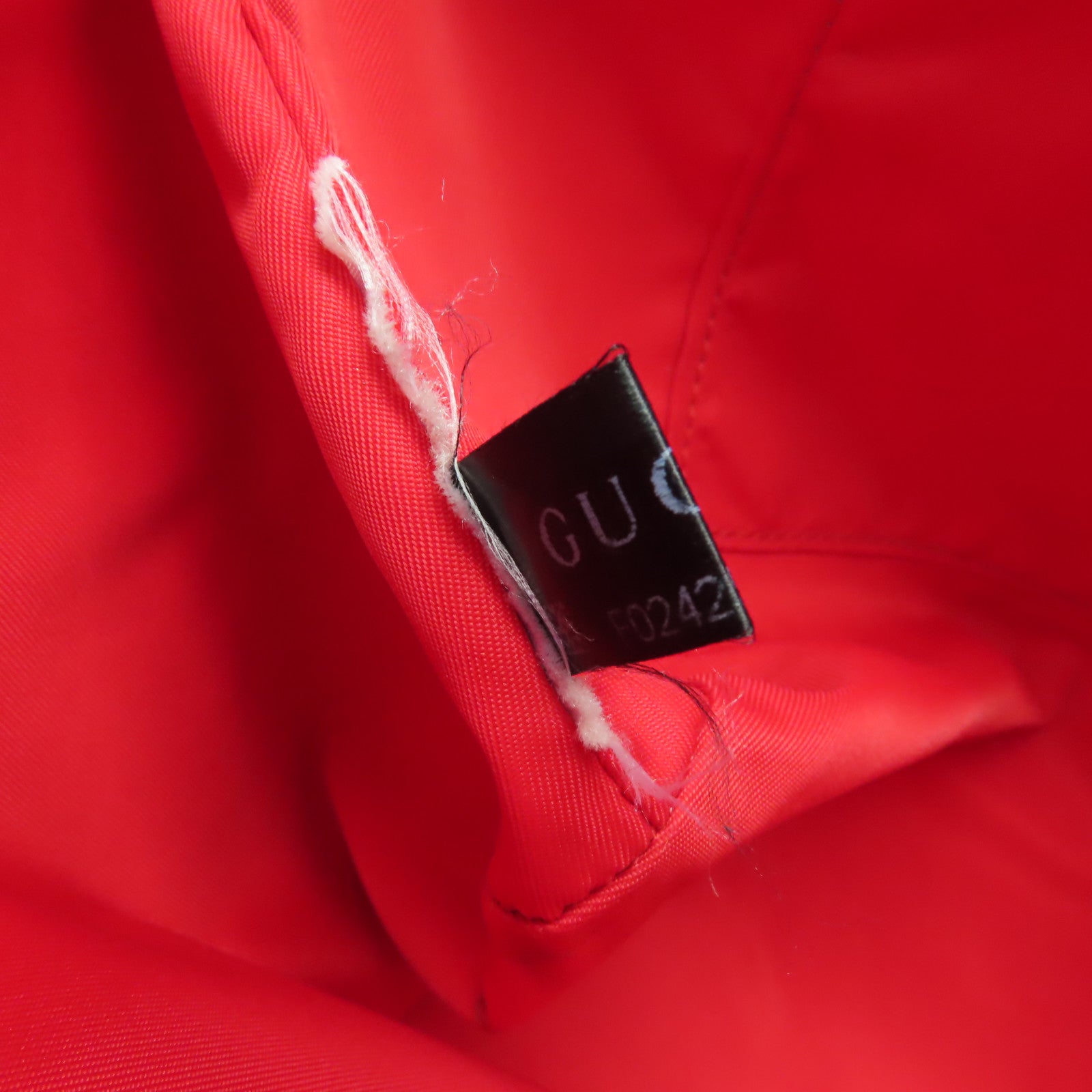 GUCCI 塗層帆布Handbag銀扣手挽袋啡色/紅色