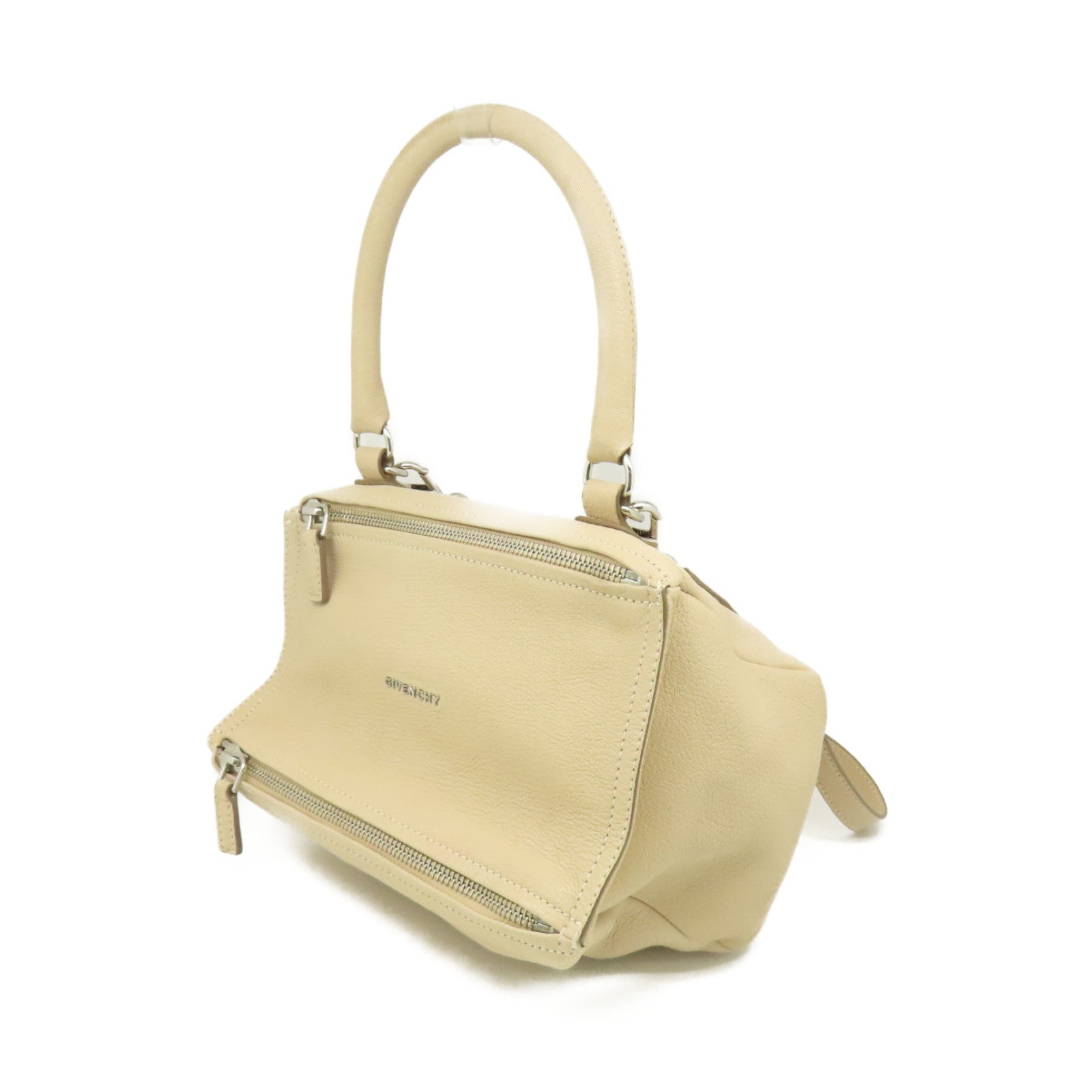 GIVENCHY 牛皮皮革Pandora 2Way Shoulder Bag手挽肩背兩用袋杏色