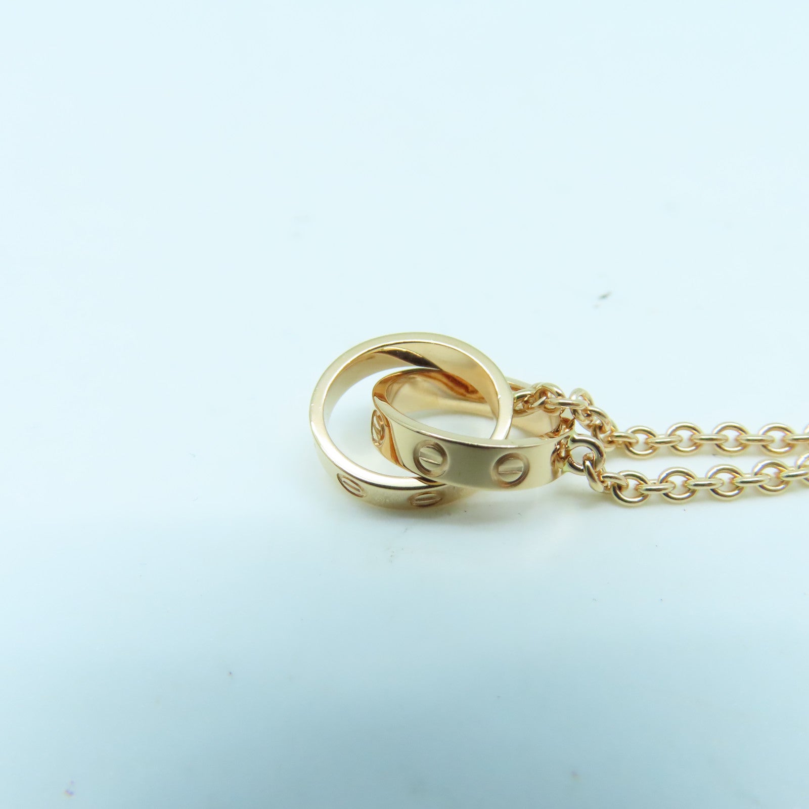 CARTIER 18K玫瑰金Mini Love Necklace項鍊