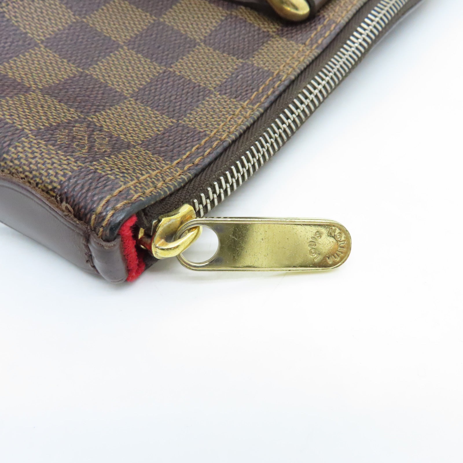 LOUIS VUITTON Damier Saleya PM金扣手挽袋啡色