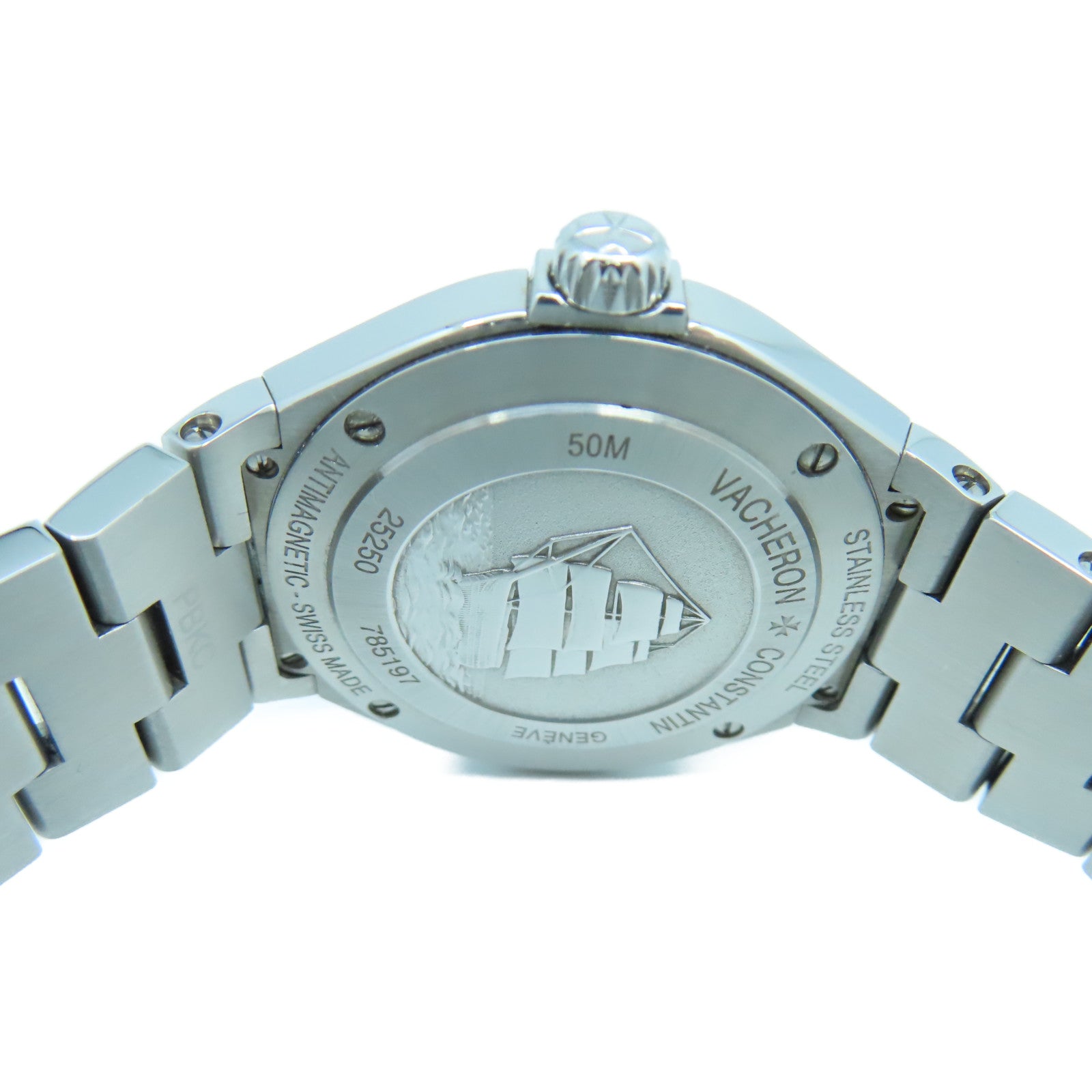 VACHERON CONSTANTIN Overseas不鏽鋼手錶石英機芯白色