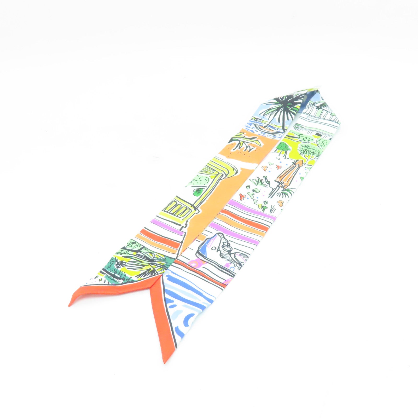 HERMES 【激減優惠】絲質Twilly絲巾彩色
