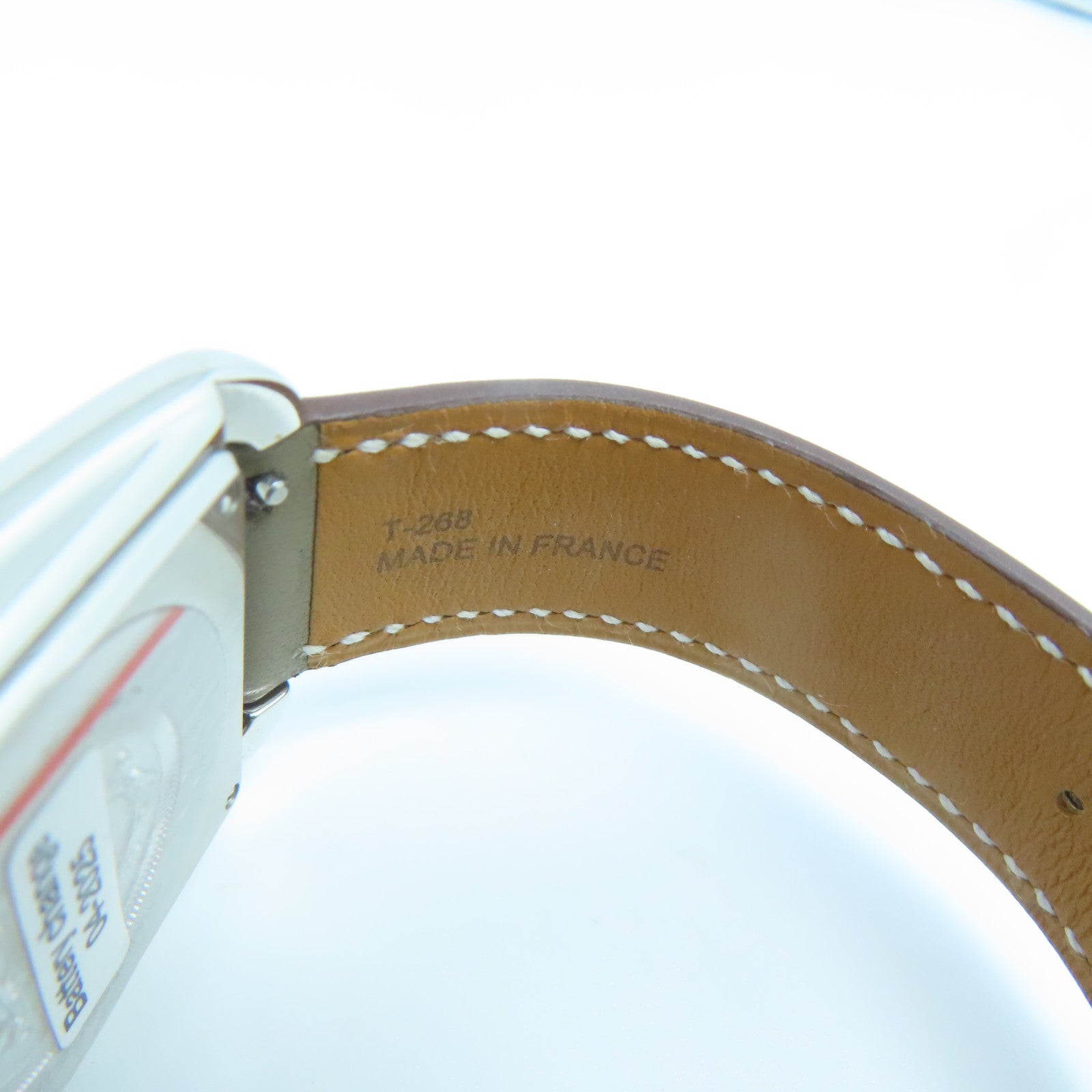 HERMES Cape Cod Watch不鏽鋼/Swift皮革帶手錶石英機芯大象灰