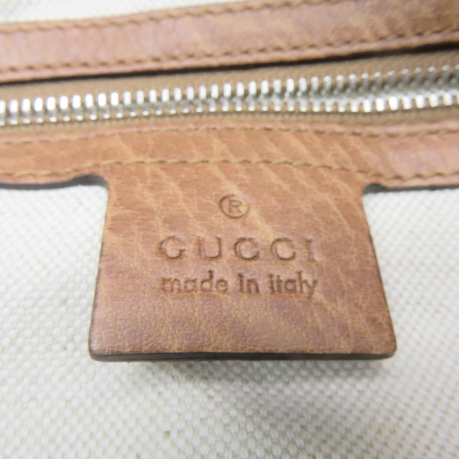 GUCCI GG Canvas Shoulder Bag Brown