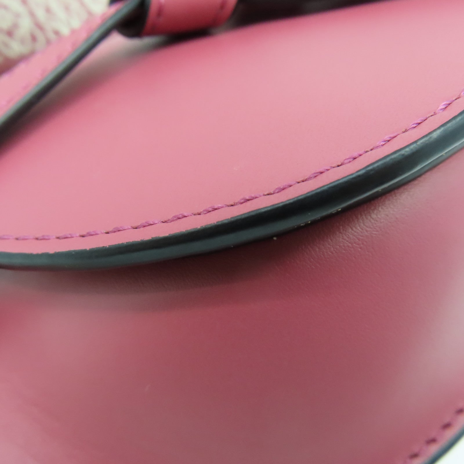 LOEWE 牛皮皮革Mini Gate Dual Bag金扣手挽肩背兩用袋粉紅色