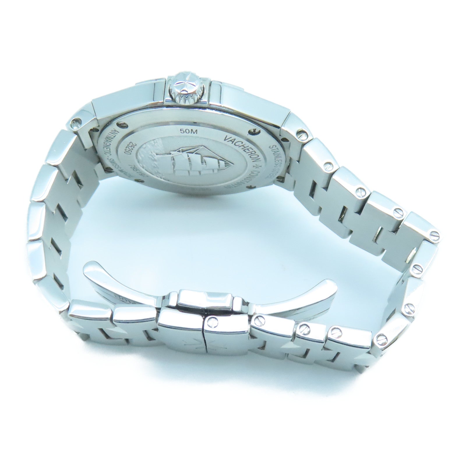 VACHERON CONSTANTIN Overseas不鏽鋼手錶石英機芯白色