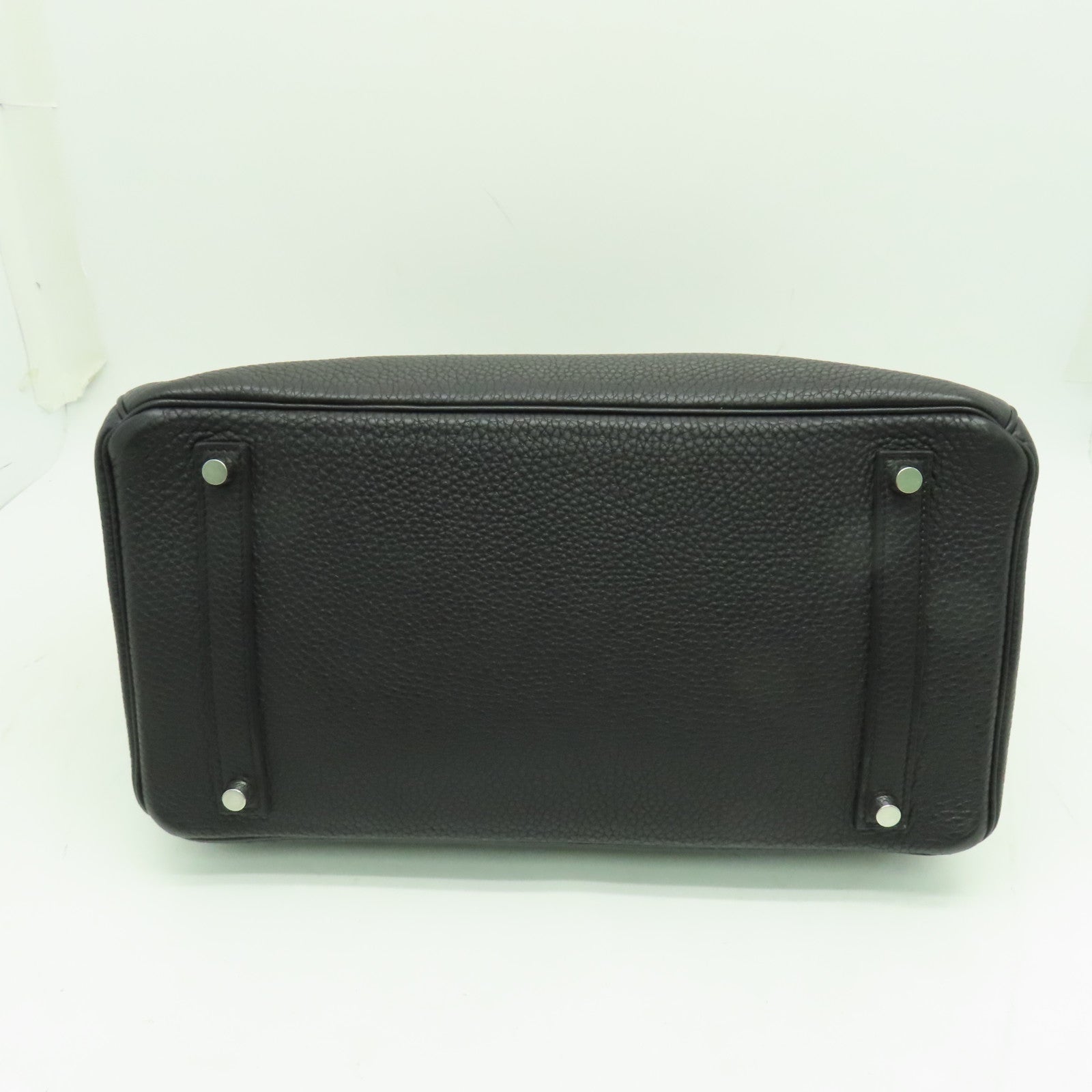 HERMES Togo皮革Birkin 35銀扣手挽袋Noir黑色
