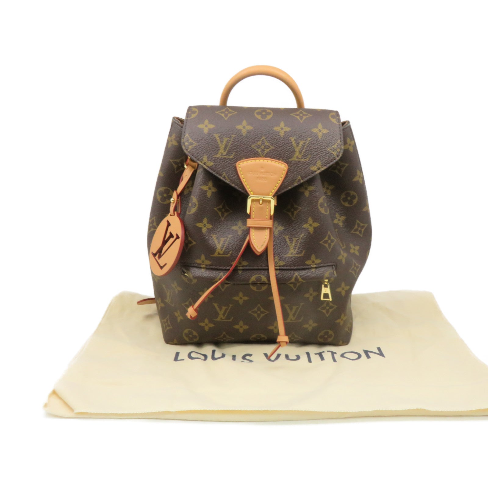 LOUIS VUITTON Monogram Montsuris PM Backpack brown