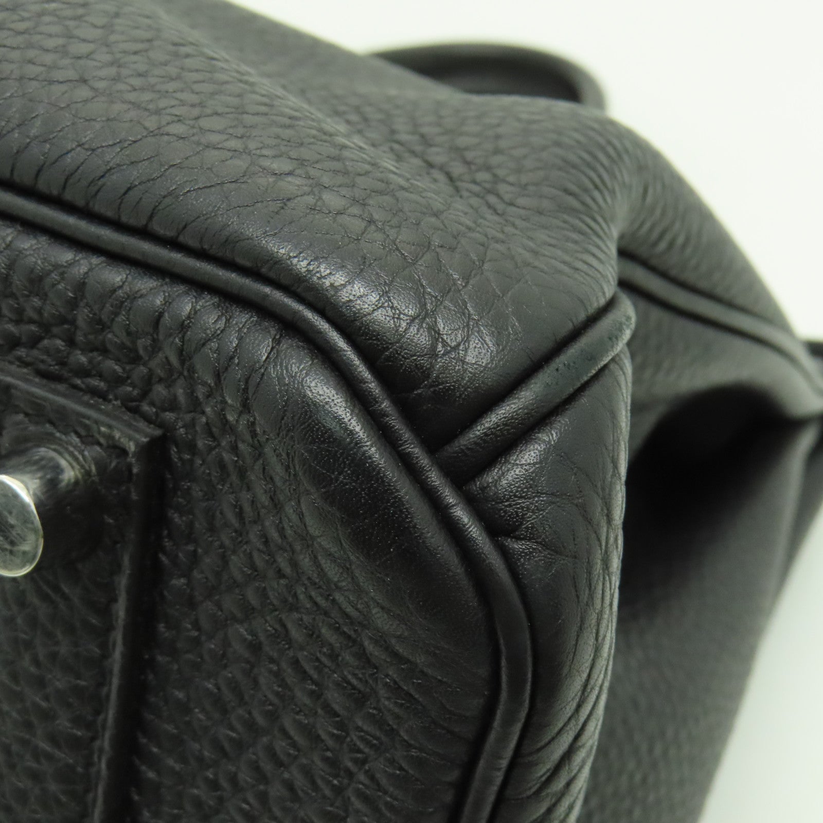 HERMES Togo皮革Birkin 35銀扣手挽袋Noir黑色