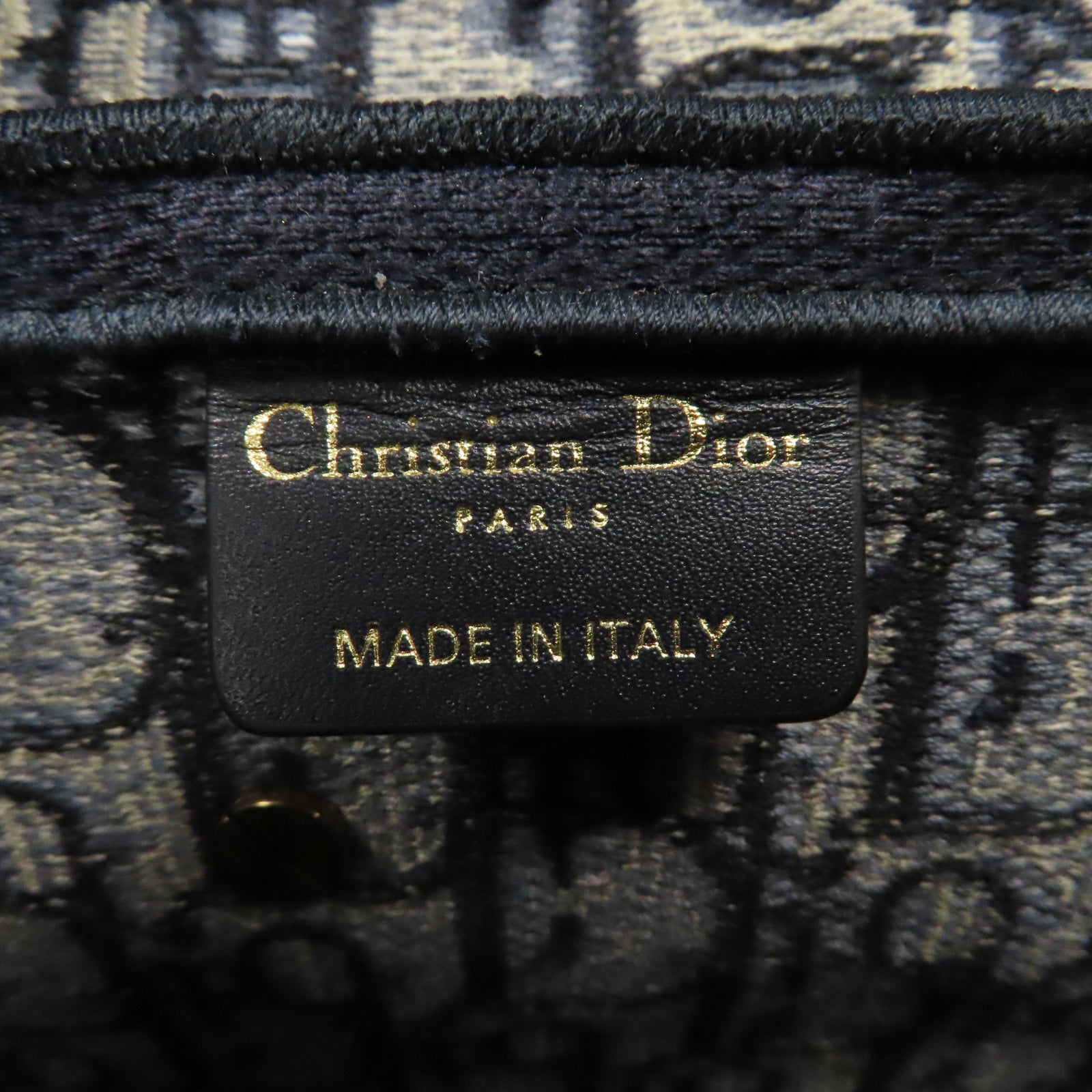 Dior 帆布Saddle金扣肩背袋藍色