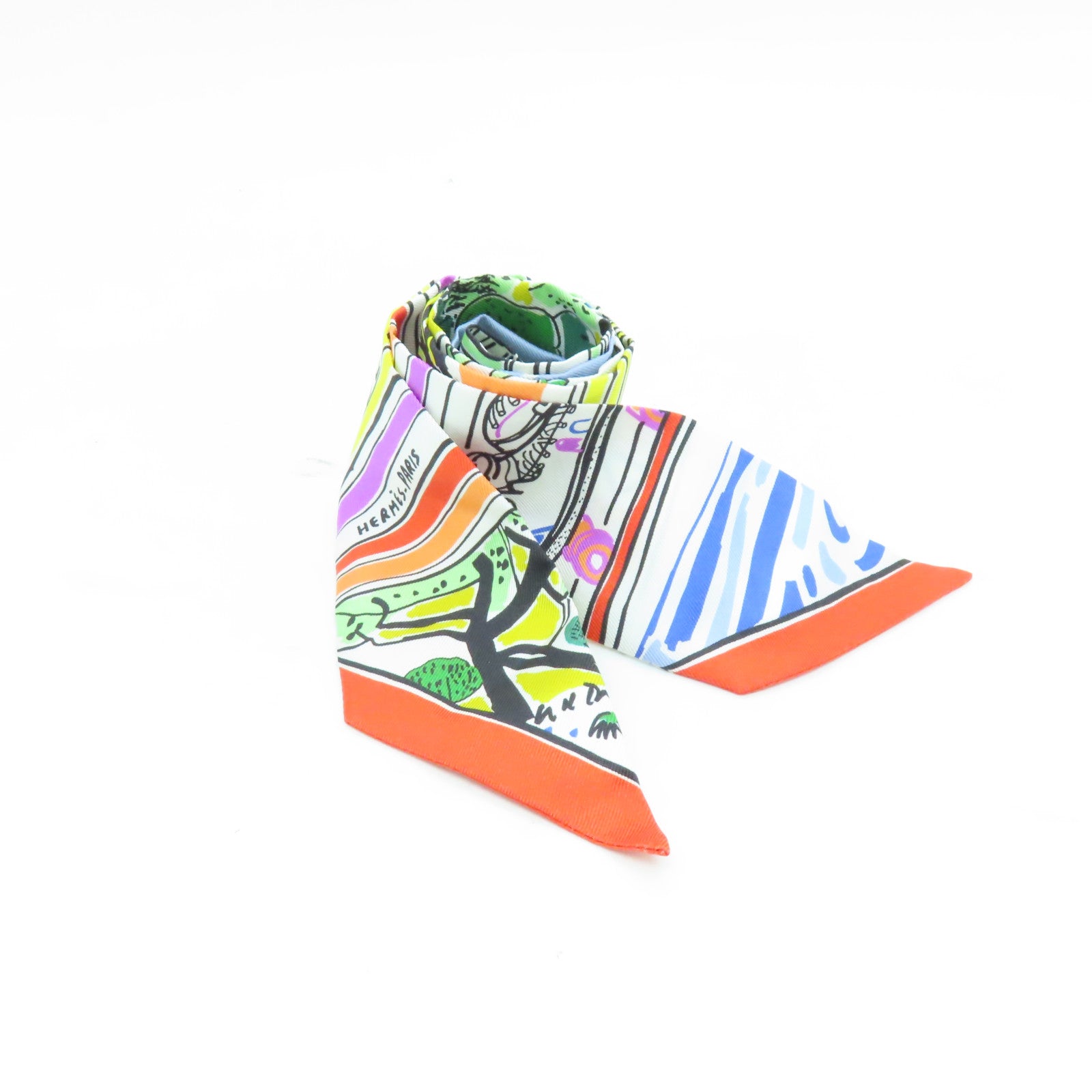 HERMES 【激減優惠】絲質Twilly絲巾彩色
