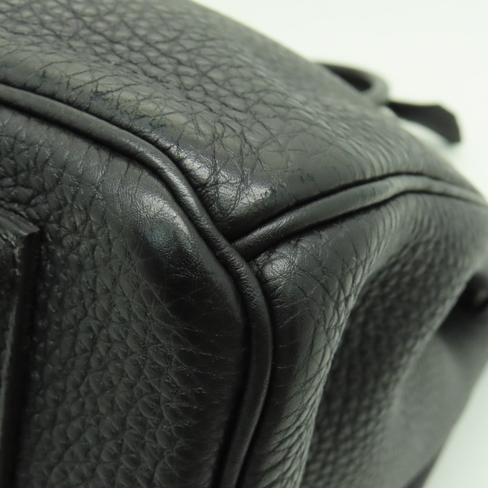 HERMES Togo皮革Birkin 35銀扣手挽袋Noir黑色