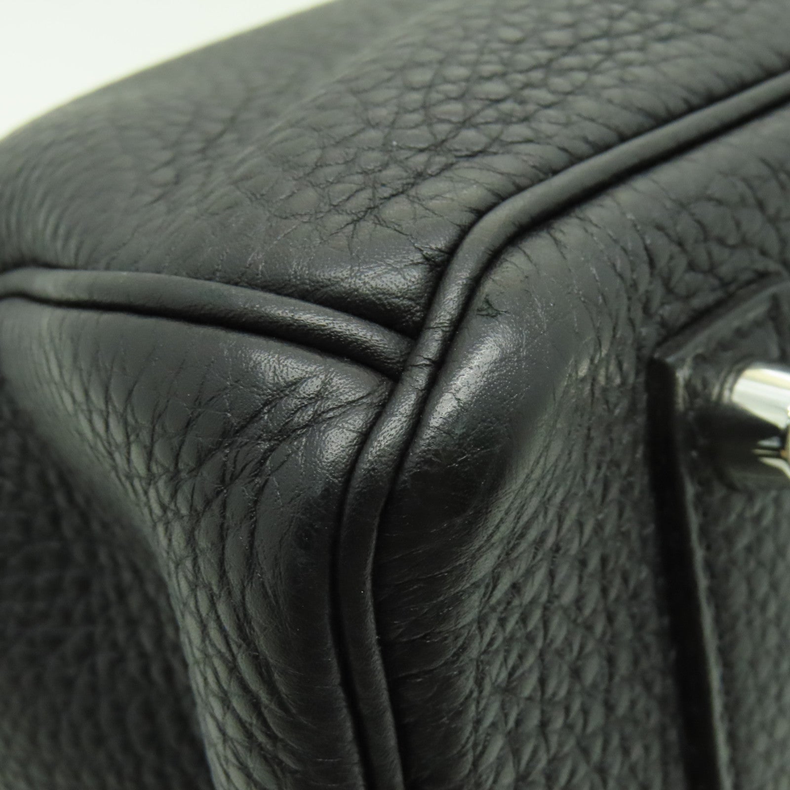 HERMES Togo皮革Birkin 35銀扣手挽袋Noir黑色