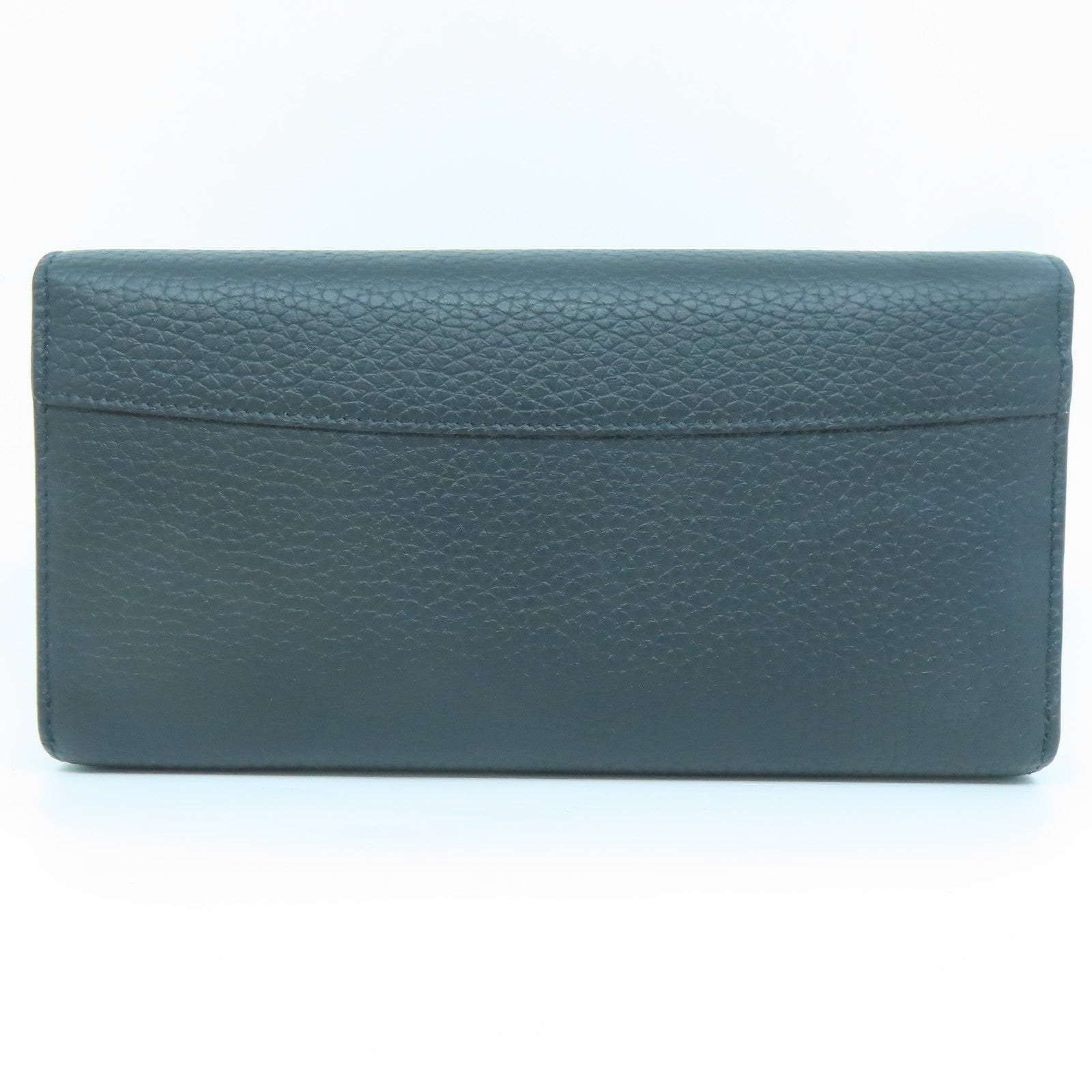 LOUIS VUITTON 牛皮皮革Capucines Wallet金扣長錢包黑色