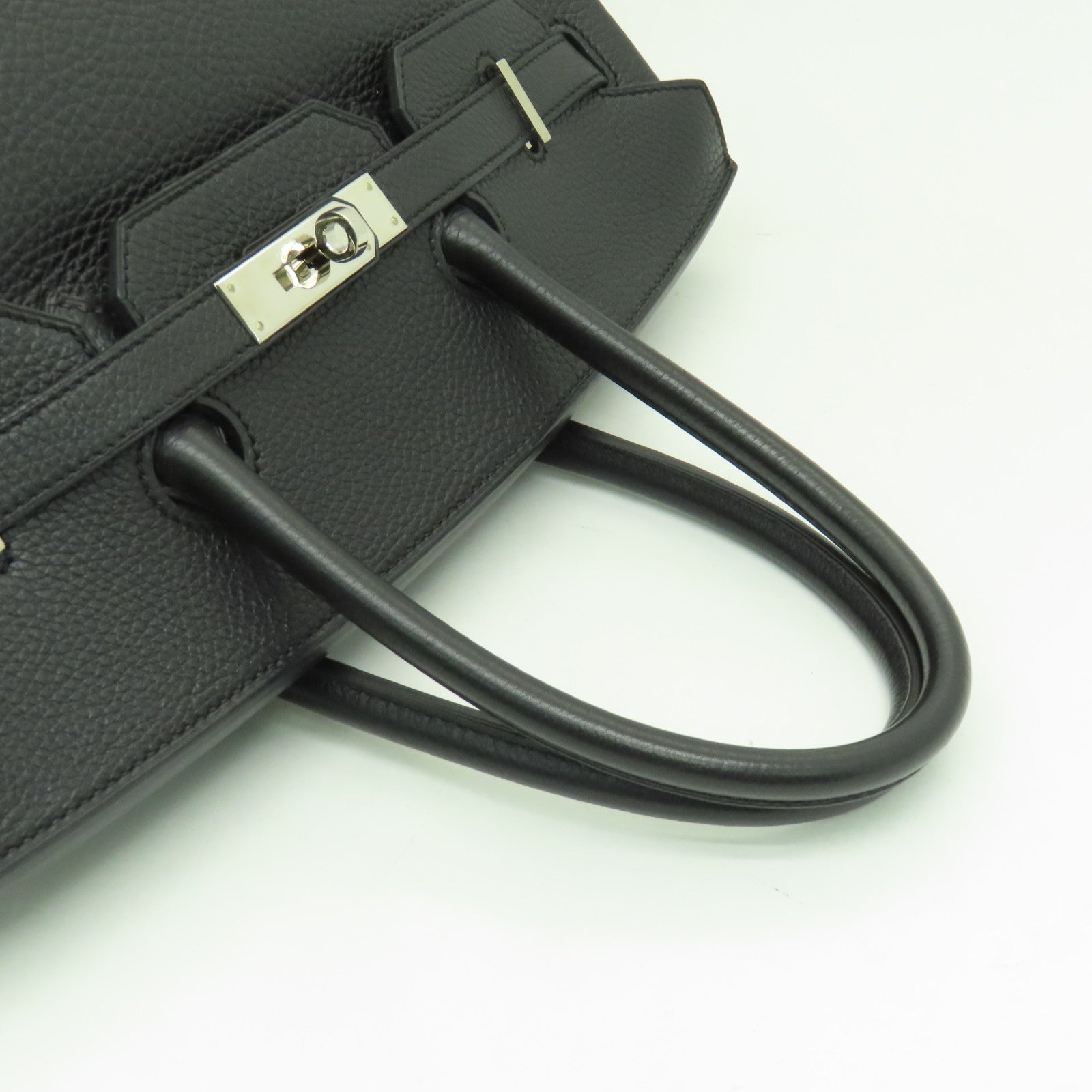 HERMES Togo皮革Birkin 35銀扣手挽袋Noir黑色