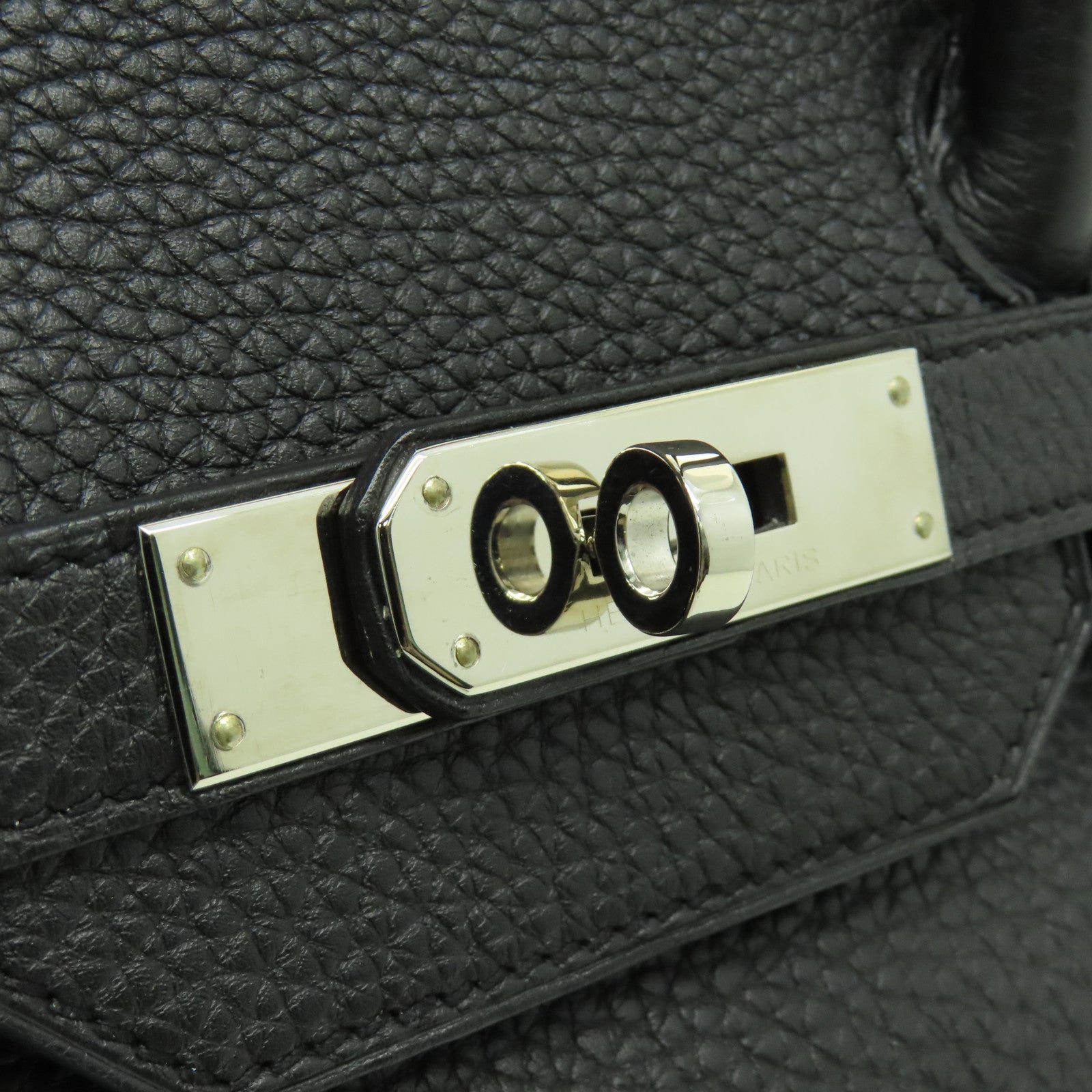 HERMES Togo皮革Birkin 35銀扣手挽袋Noir黑色