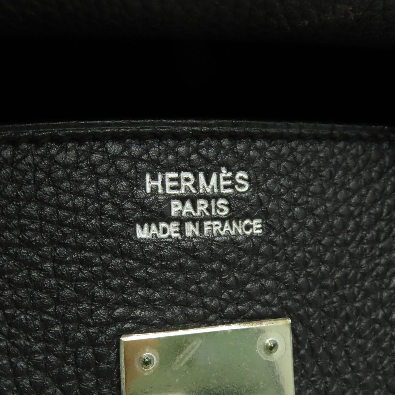 HERMES Togo皮革Birkin 35銀扣手挽袋Noir黑色