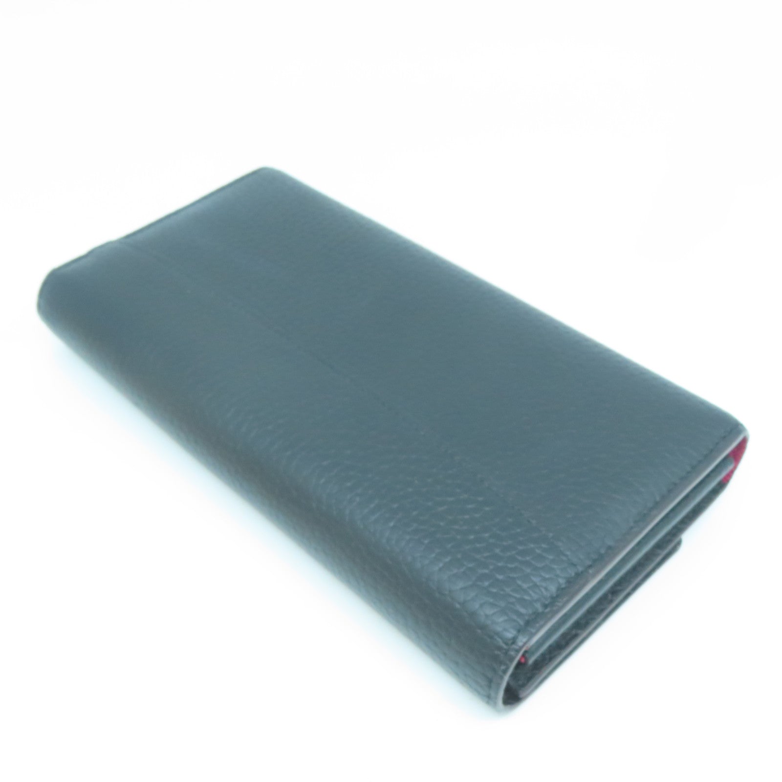 LOUIS VUITTON 牛皮皮革Capucines Wallet金扣長錢包黑色