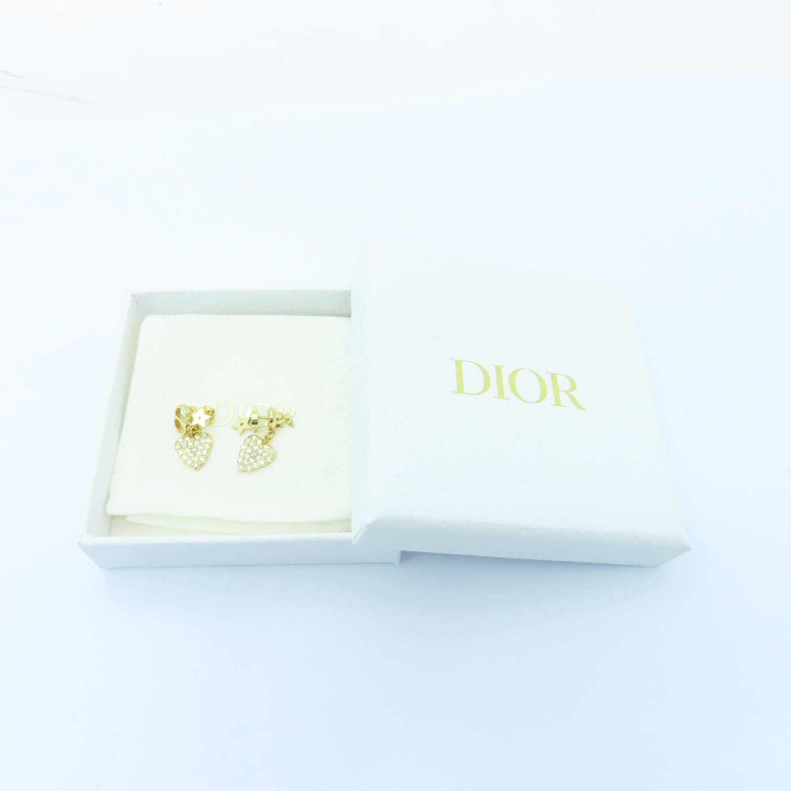 Dior 金屬Earrings耳環透明/金色