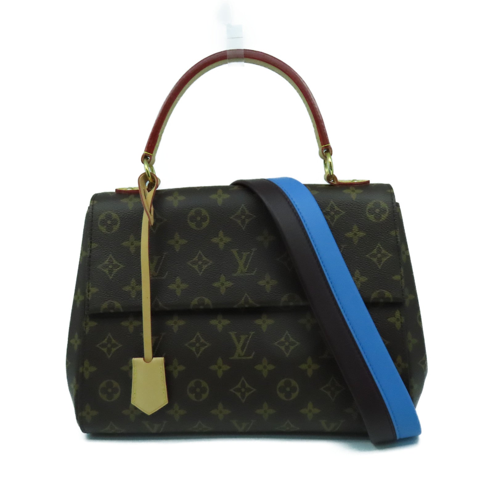 LOUIS VUITTON Monogram Cluny MM金扣手挽肩背兩用袋啡色