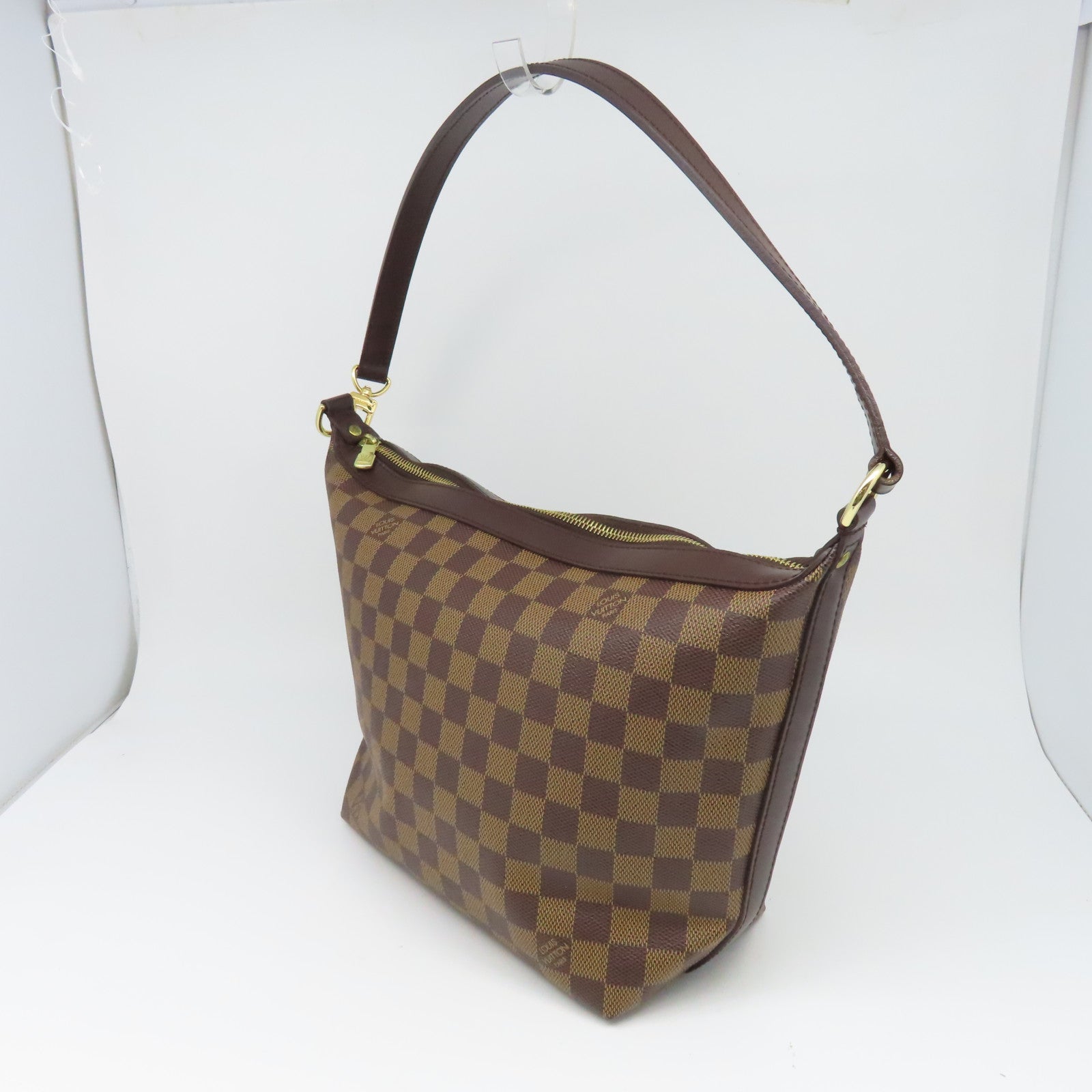 LOUIS VUITTON Damier Illovo MM金扣肩背袋啡色